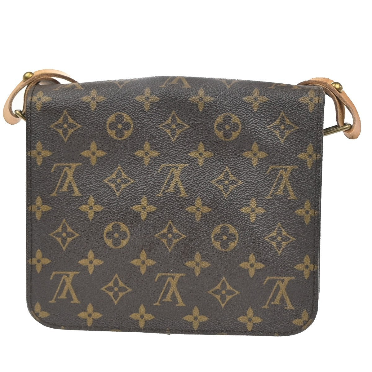 LOUIS VUITTON Cartouchiere MM Shoulder Bag Monogram Leather Brown M51253 83KC660