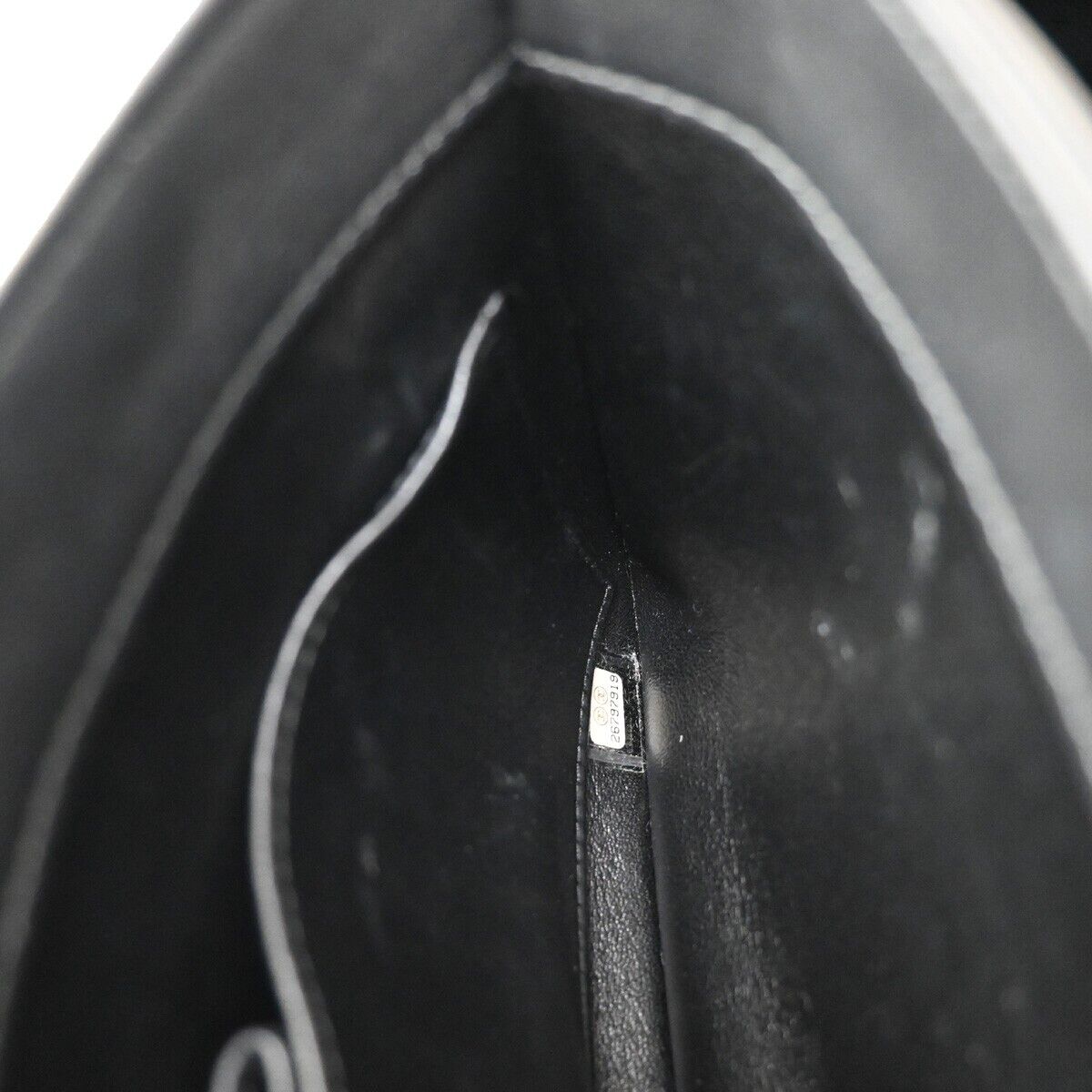 CHANEL CC Logo 2Way Chain Shoulder Hand Bag Leather Black SHW Italy 110RJ035