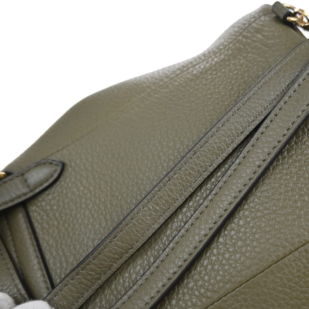 SALVATORE FERRAGAMO Logo Gancini Mini Backpack Bag Leather Khaki 86EG146