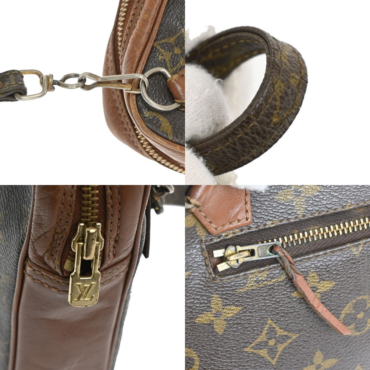LOUIS VUITTON Pochette Sport Shoulder Bag Monogram Leather Brown France 61KB831