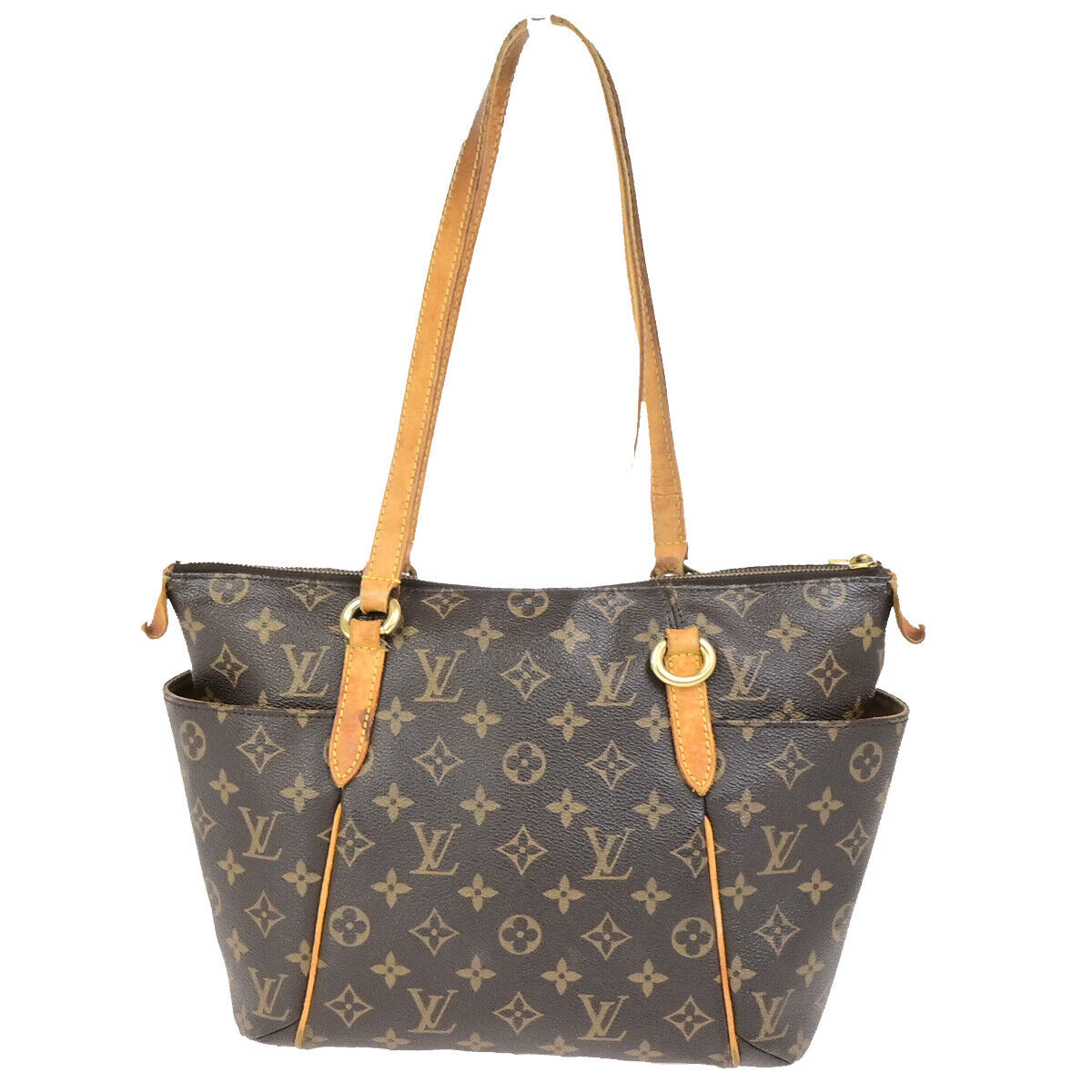 LOUIS VUITTON Logo Totally PM Shoulder Bag Monogram Leather Brown M56688 67YG752