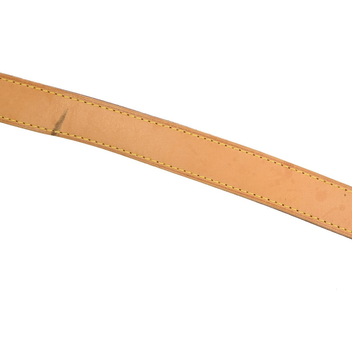 LOUIS VUITTON LV Logo Shoulder Bag Strap Leather Brown GHW 61MA604