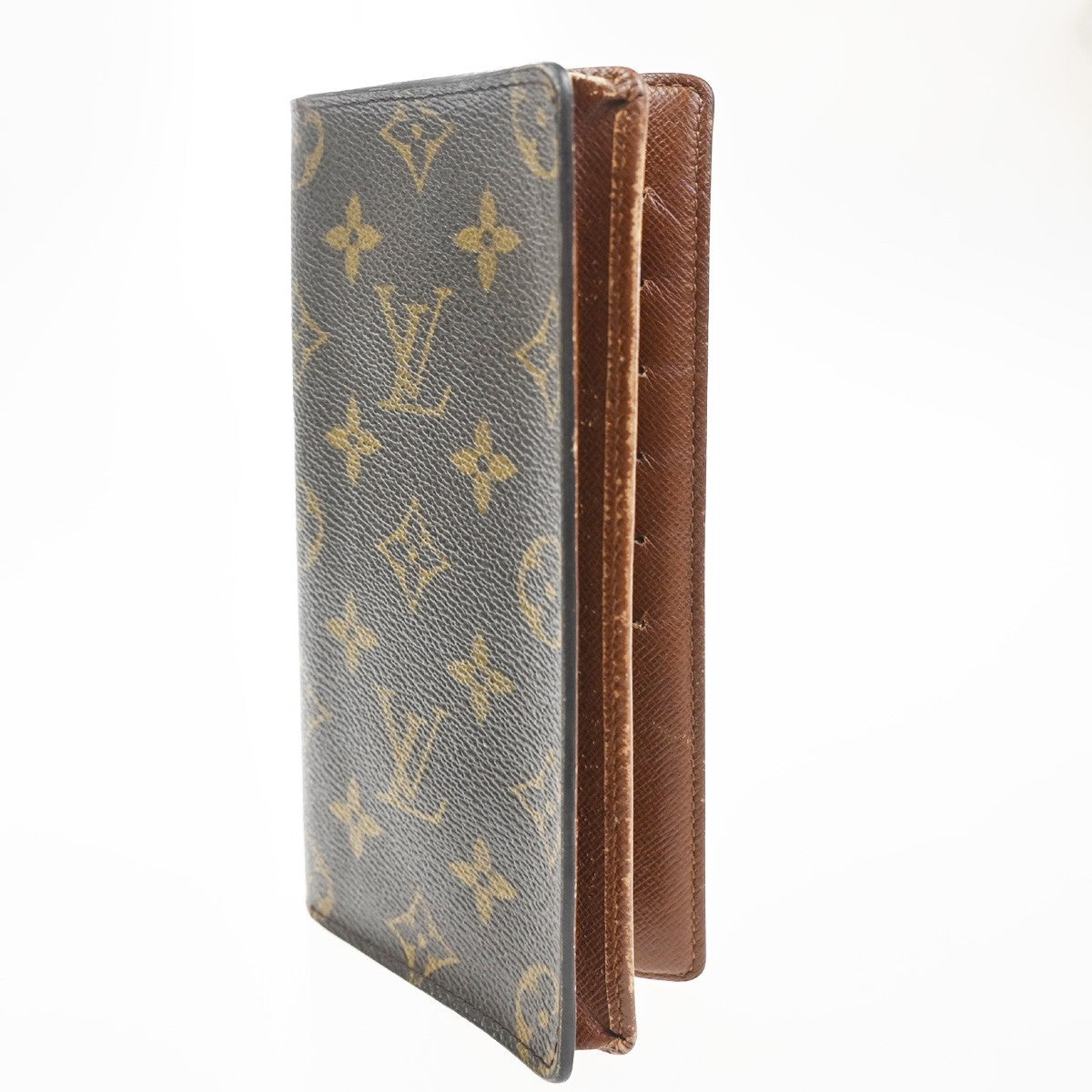 LOUIS VUITTON LV Logo 2 Set Bifold Wallet Monogram Leather Brown 02KC912