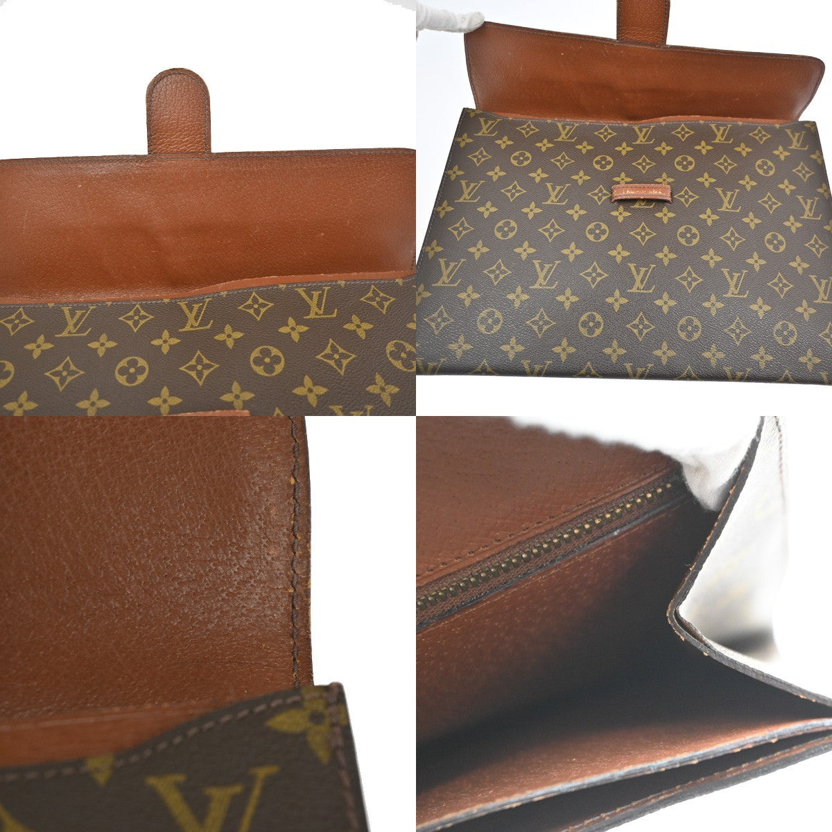 LOUIS VUITTON Poche Ministre Clutch Hand Bag Monogram Leather BN M53445 04MA468