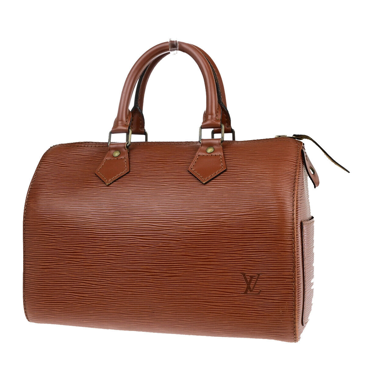 LOUIS VUITTON LV Logo Speedy 25 Travel Hand Bag Epi Leather Brown M43013 85SJ271