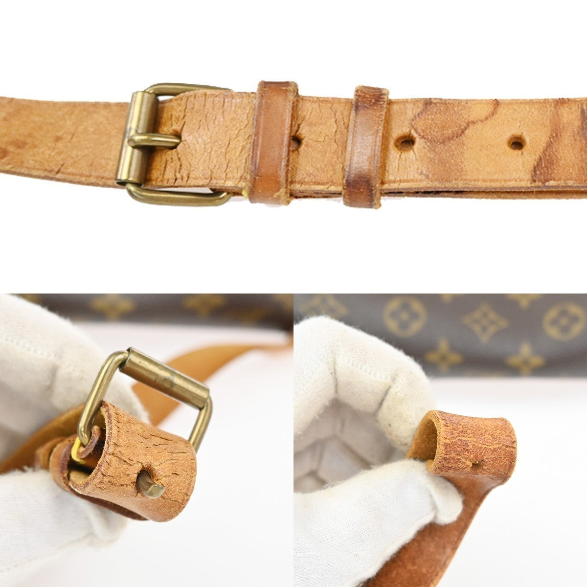 LOUIS VUITTON Cartouchiere MM Shoulder Bag Monogram Leather Brown M51253 39CA709