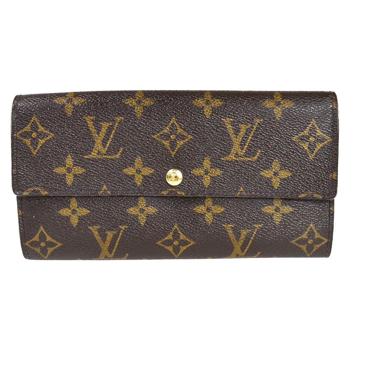 LOUIS VUITTON 2 Set Bifold Trifold Long Wallet Monogram Mat Leather BN 66YD247