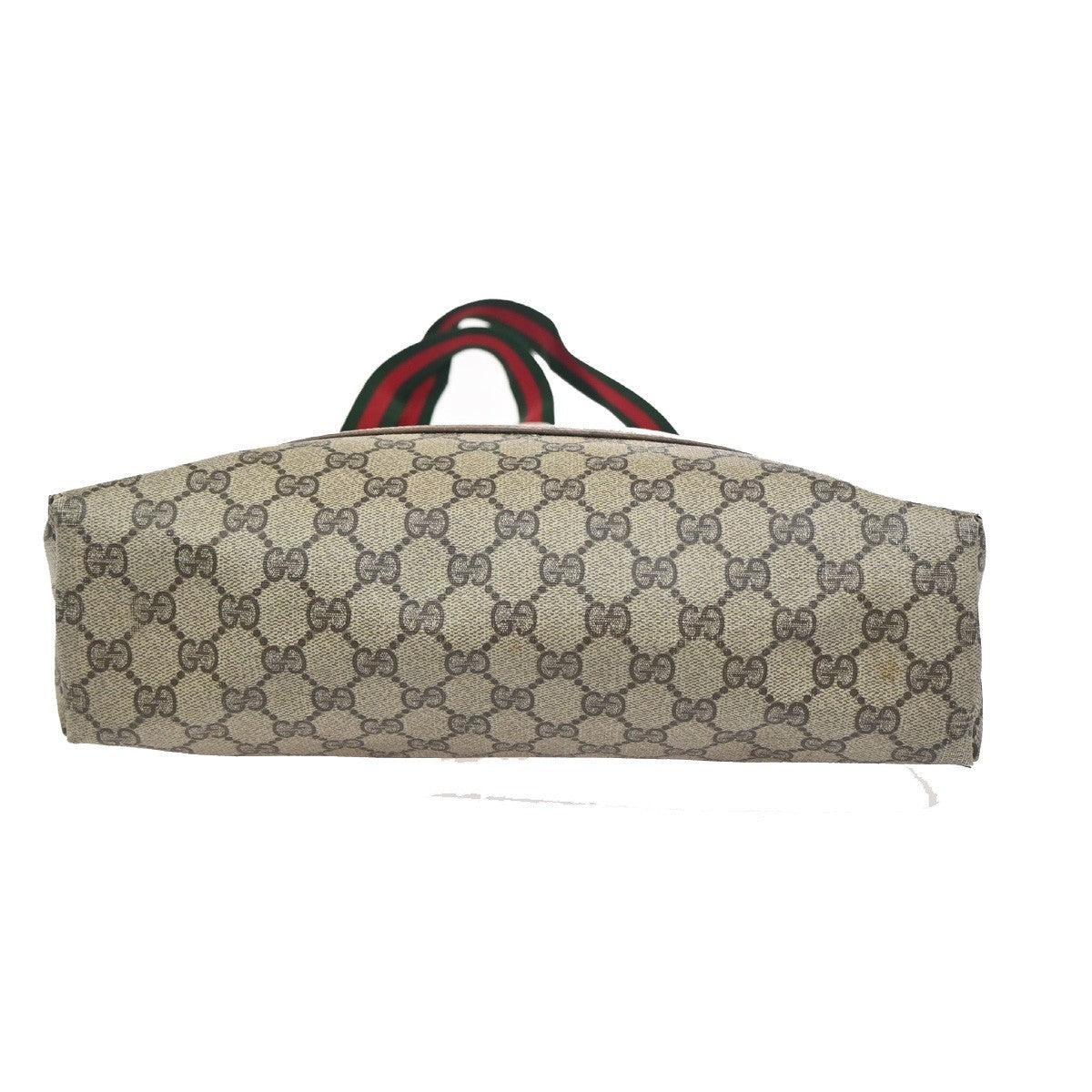 GUCCI Logo Sherry GG Pattern Shoulder Bag PVC Leather Brown Italy 61ZA326