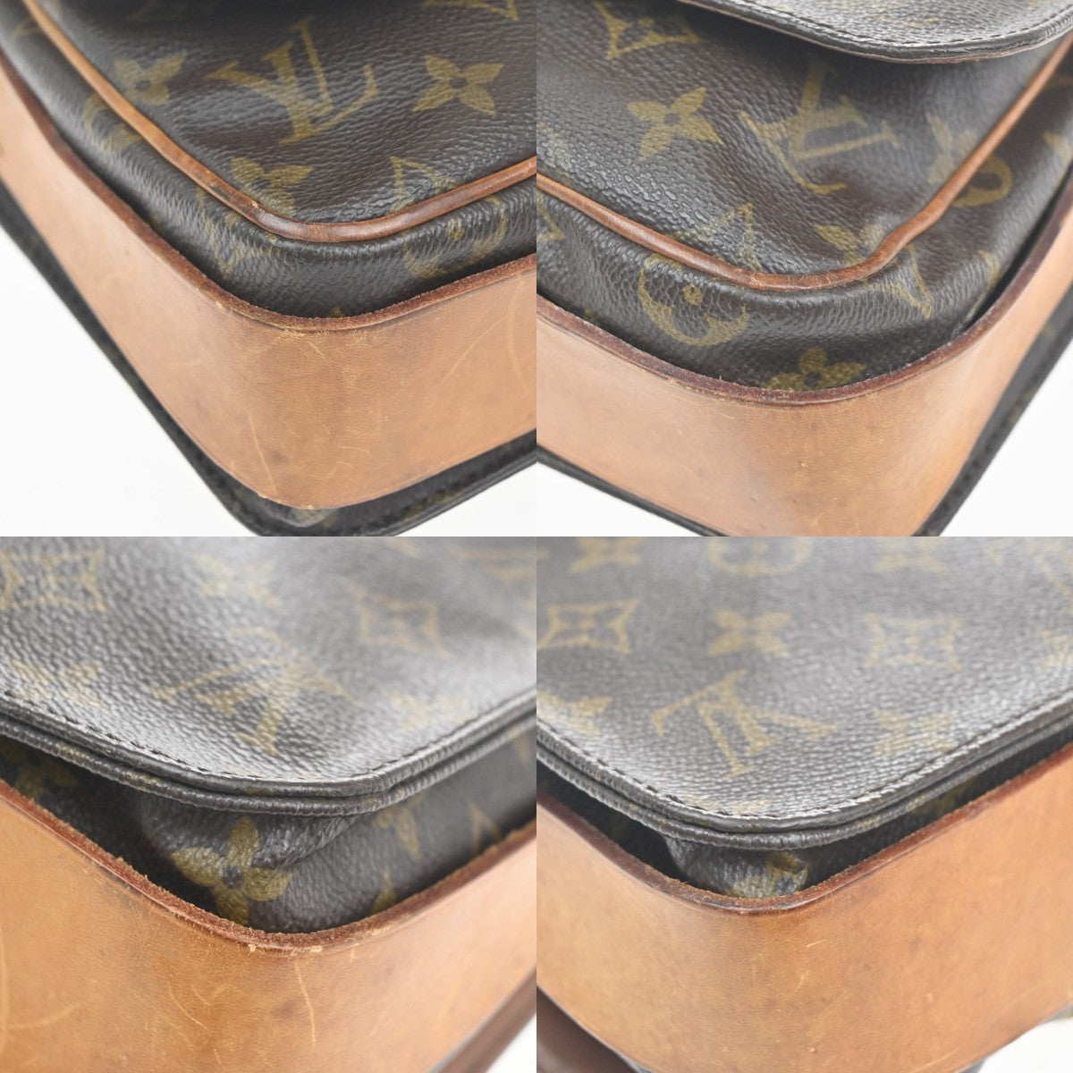 LOUIS VUITTON Cartouchiere MM Shoulder Bag Monogram Leather Brown M51253 31KC706