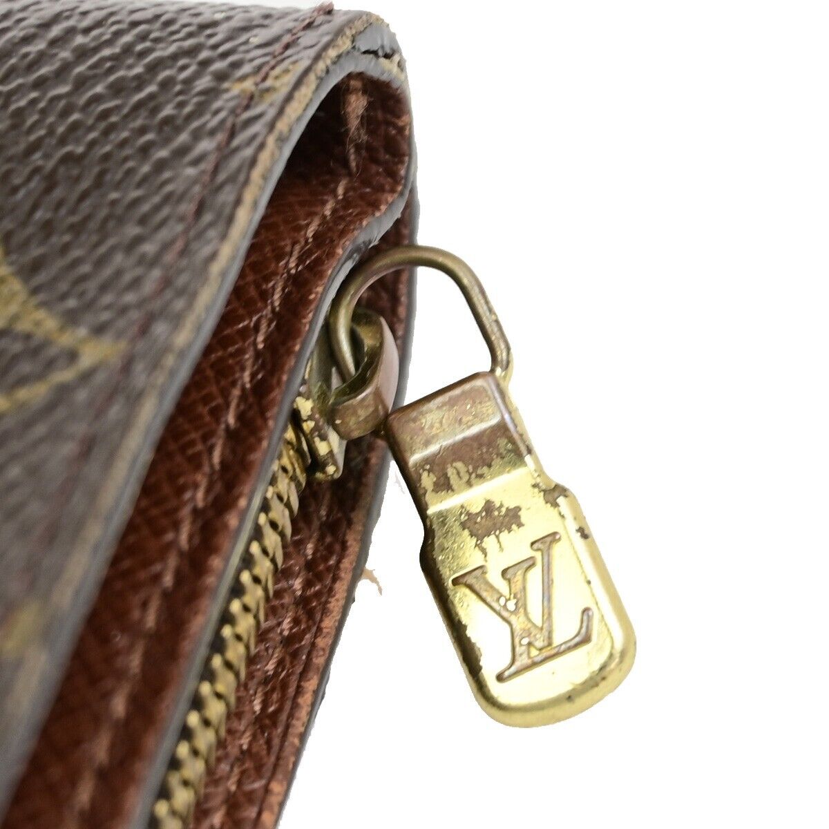 LOUIS VUITTON Compact Zip Bifold Wallet Monogram Leather Brown M61667 02ED910
