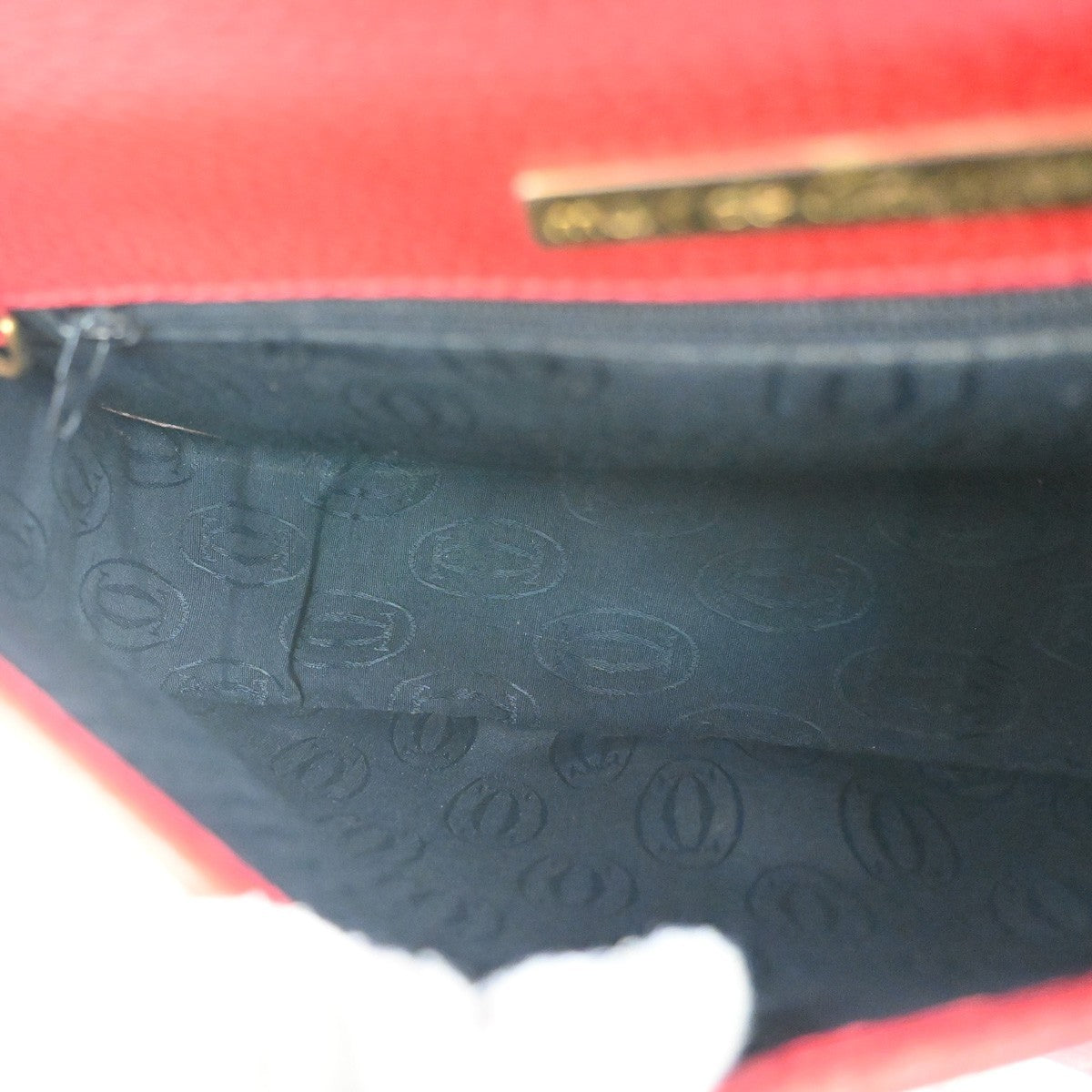 Cartier Must Line Flap Shoulder Crossbody Bag Leather Red GHW Italy 35MA116