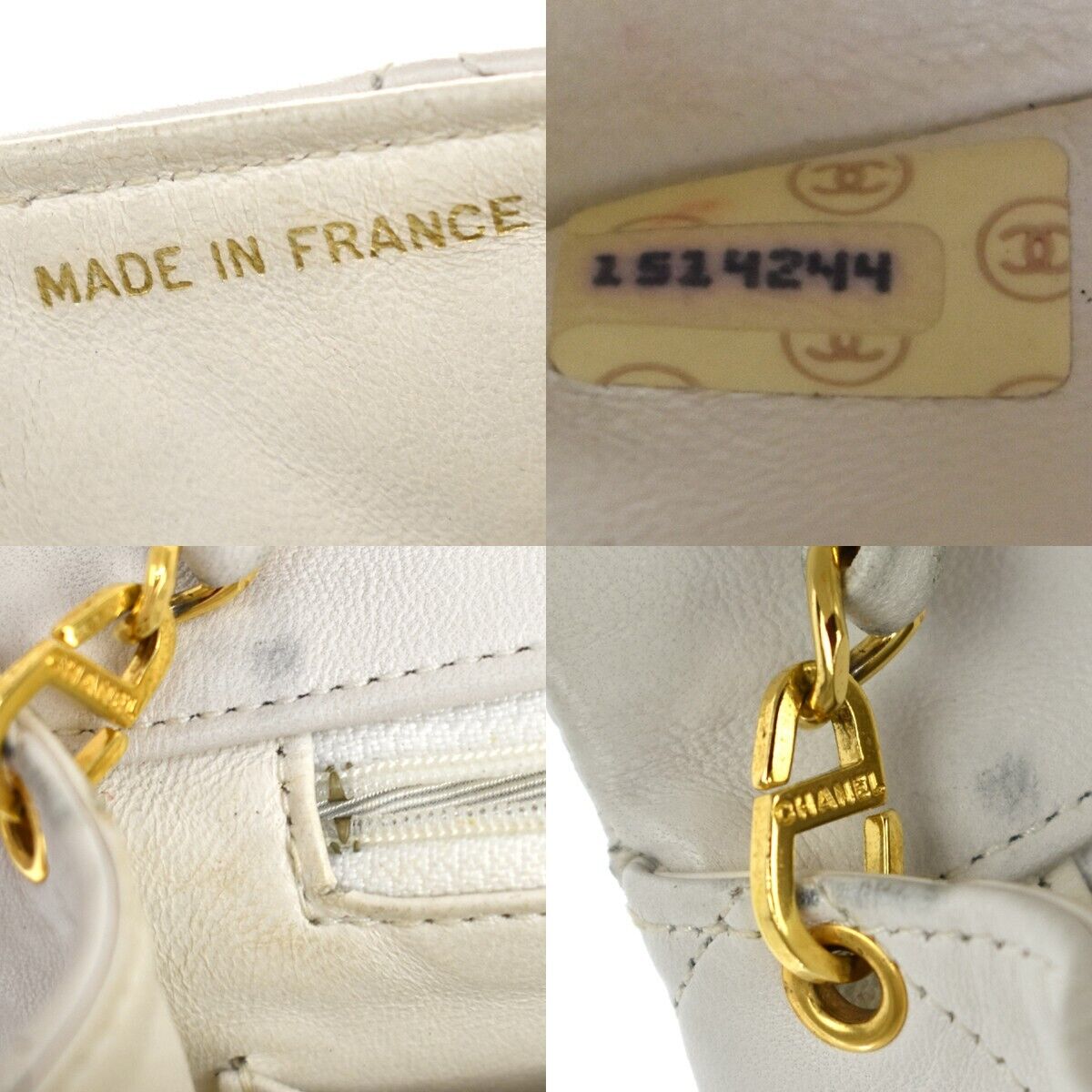 CHANEL CC Full Flap Matelasse 23 Chain Shoulder Bag Leather WE Vintage 373LB987