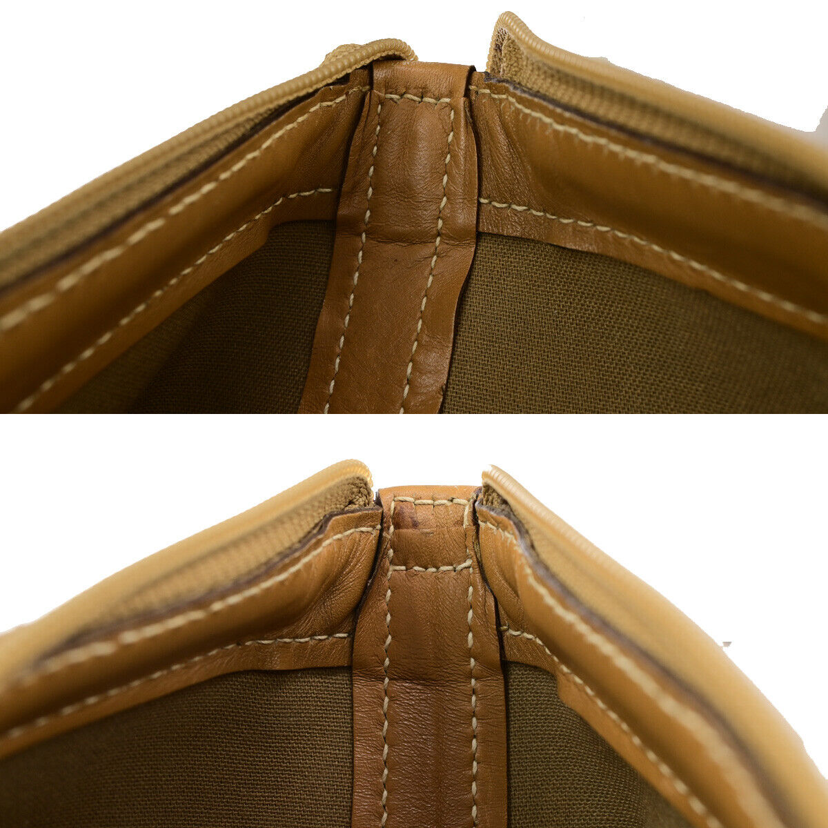 GUCCI Logo Sherry GG Pattern Travel Hand Bag PVC Leather Brown Italy 62YG543