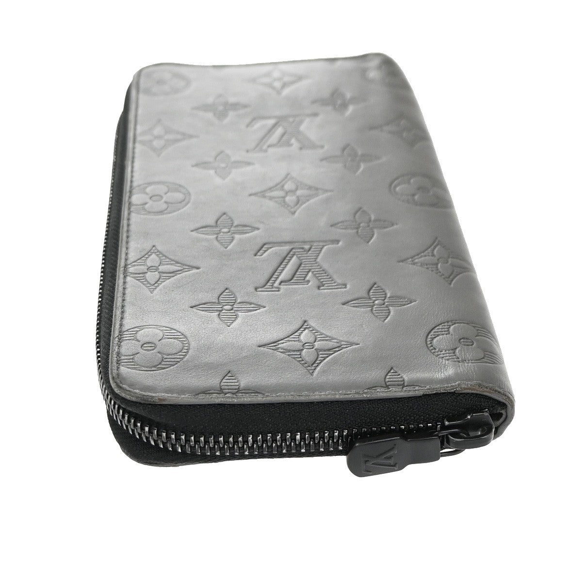 LOUIS VUITTON Vertical Zippy Wallet Monogram Shadow Guri Gray M81384 35EG389
