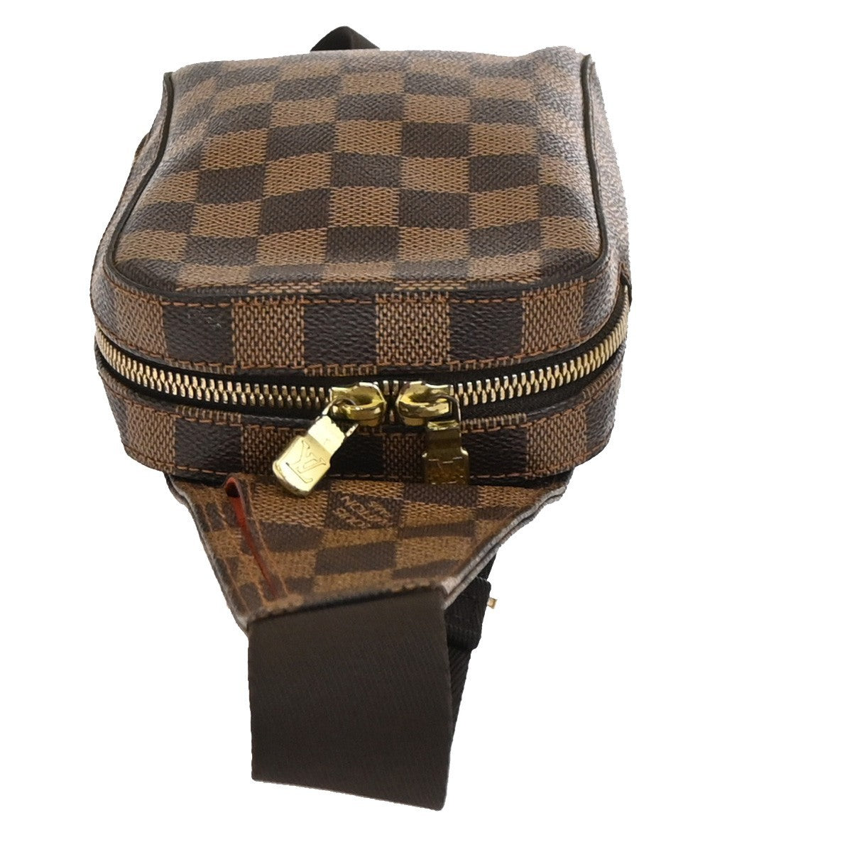 LOUIS VUITTON Geronimos Bum Body Bag Damier Leather Brown Spain N51994 77YH914