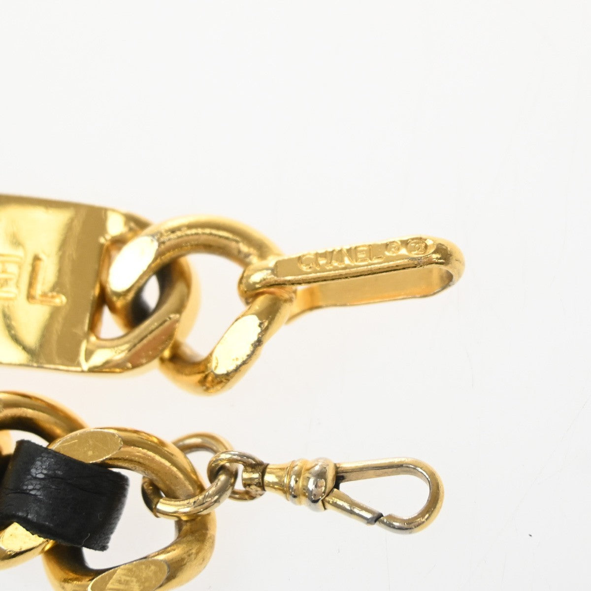CHANEL CC Coin Medallion Charm Chain Belt Leather Black GHW Accessory 95RQ048