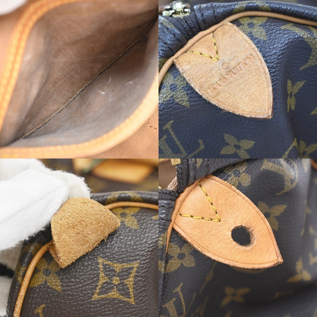 LOUIS VUITTON Speedy 30 Travel Hand Bag Monogram Leather Brown M41526 98YJ241