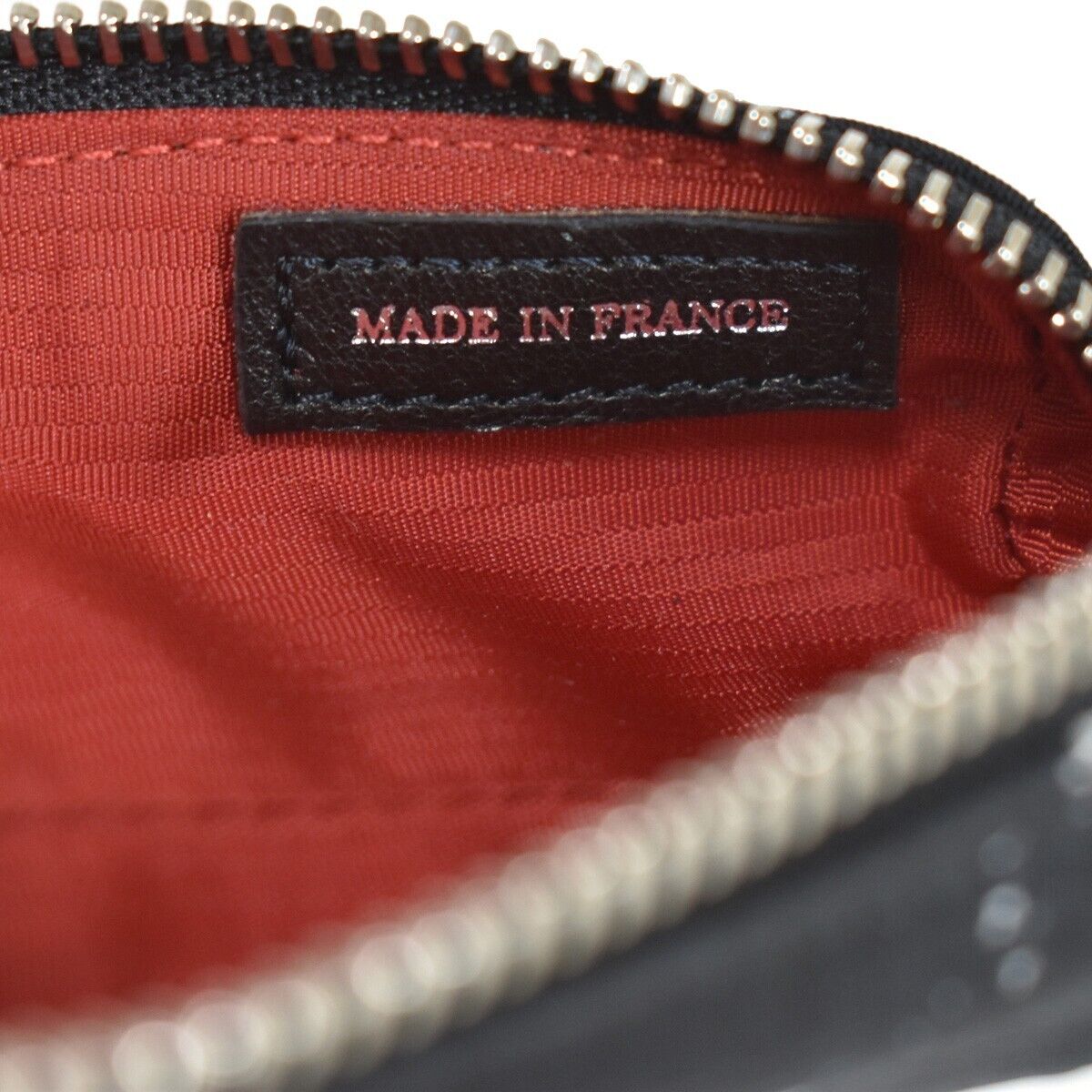 CHANEL CC Logo Travel Line Pen Case Pouch Nylon Black Silver France 05RH704