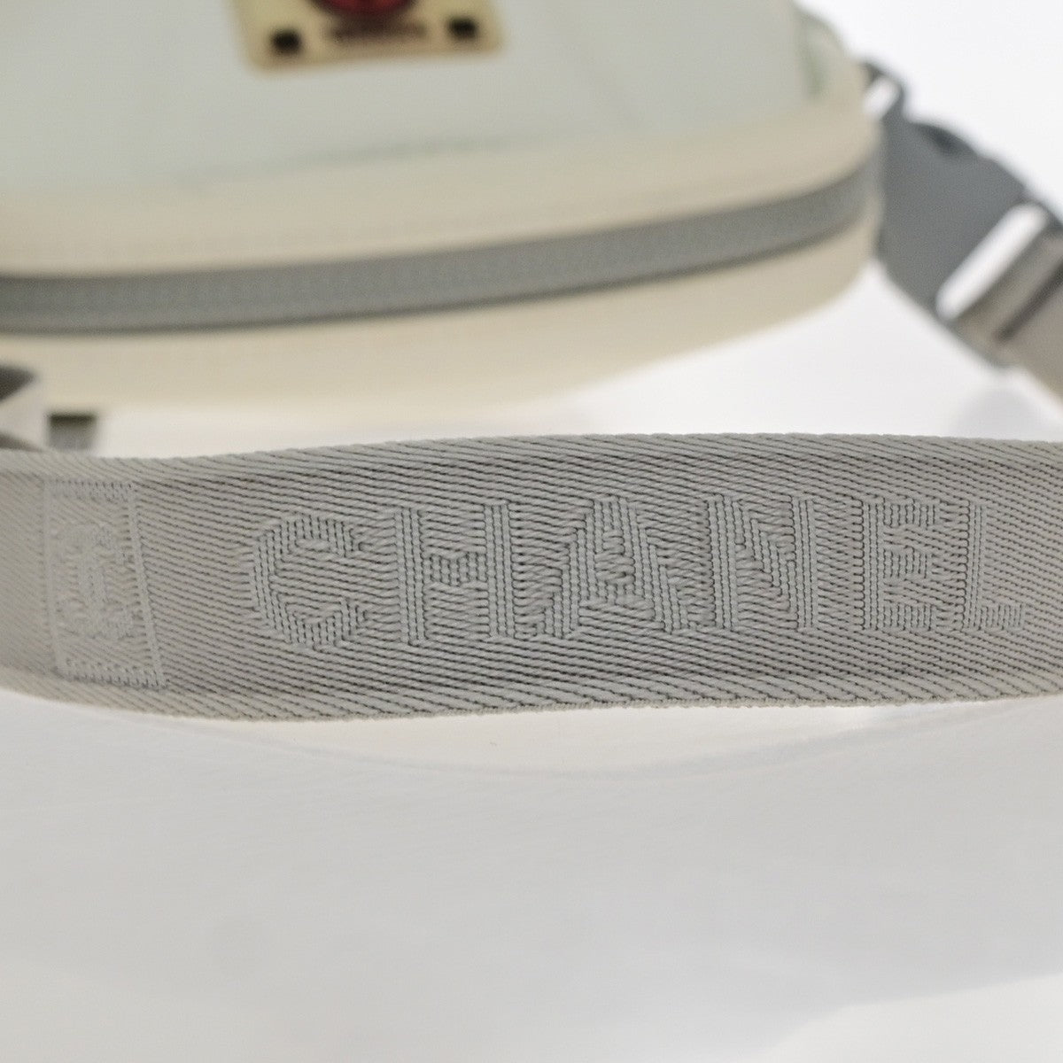 CHANEL Sports Line Camellia Shoulder Bag  Nylon  Canvas White Italy 74KD194