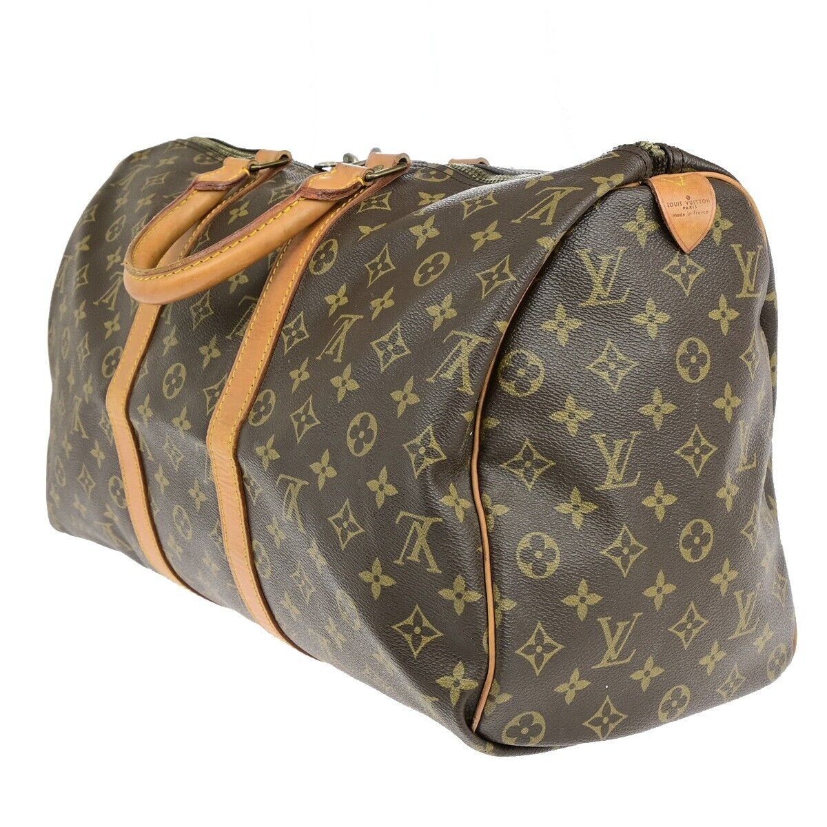 LOUIS VUITTON Keepall 45 Travel Hand Bag Monogram Leather Brown M41428 77ED140
