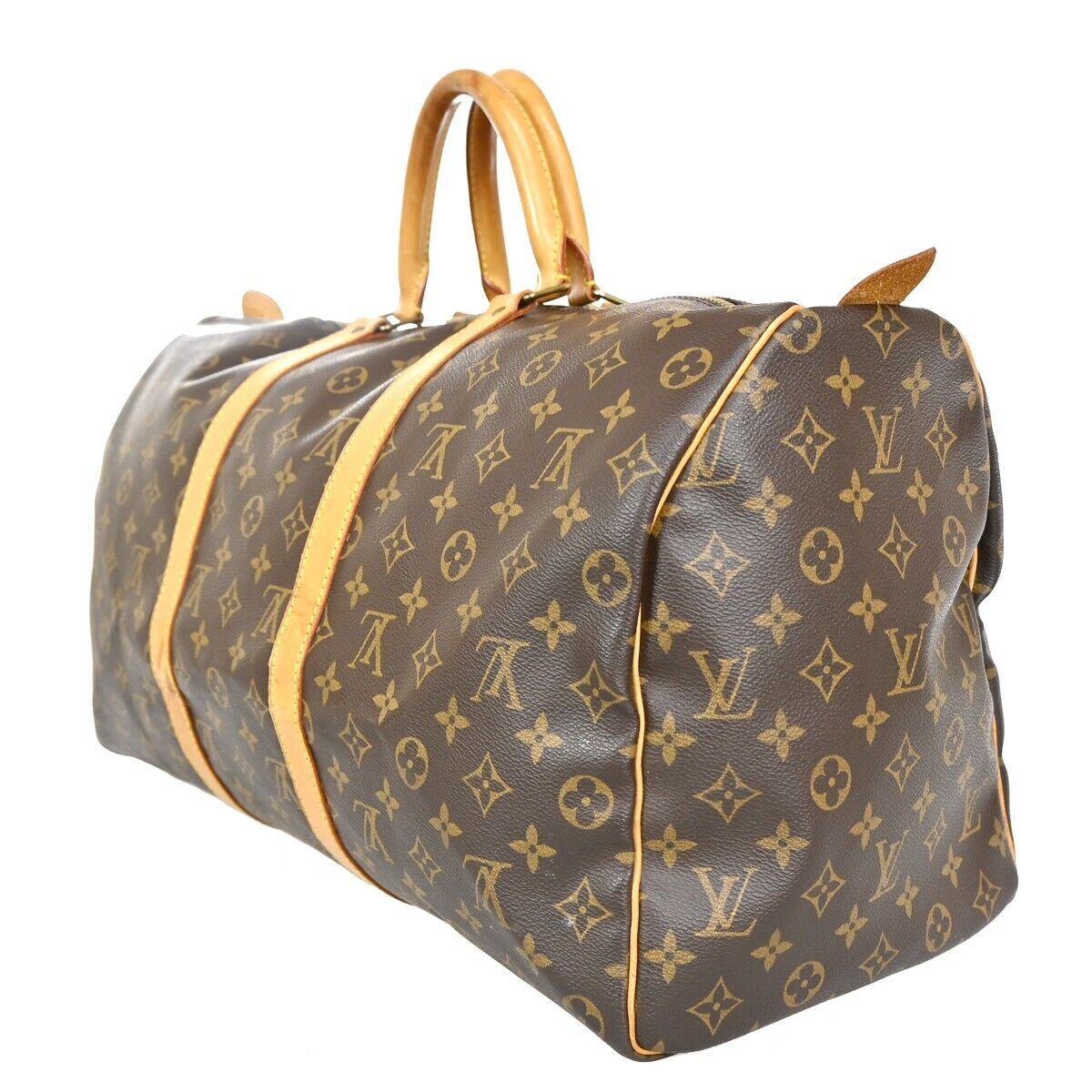 LOUIS VUITTON Keepall 50 Travel Hand Bag Monogram Leather Brown M41426 72YG737