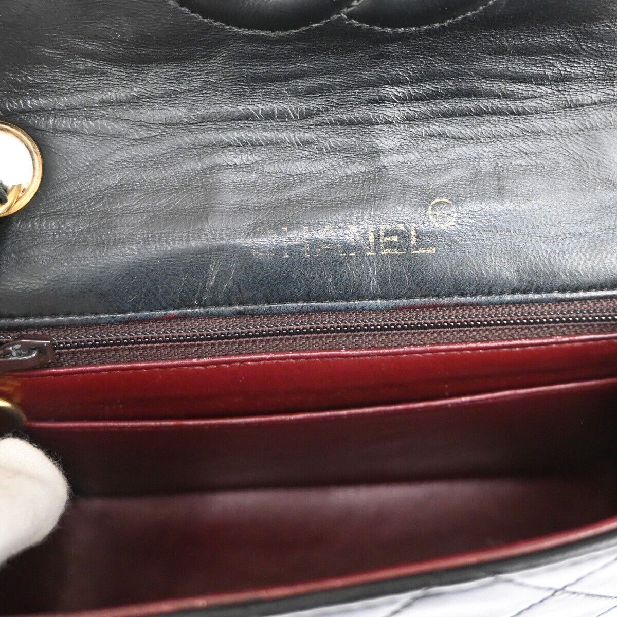 CHANEL CC Mini Matelasse Chain Shoulder Bag Leather Black GHW Vintage 691RJ256