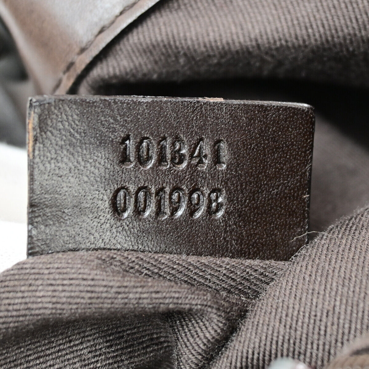 GUCCI Logo GG Pattern Shoulder Bag Canvas Leather Brown Made In Italy 60YF013