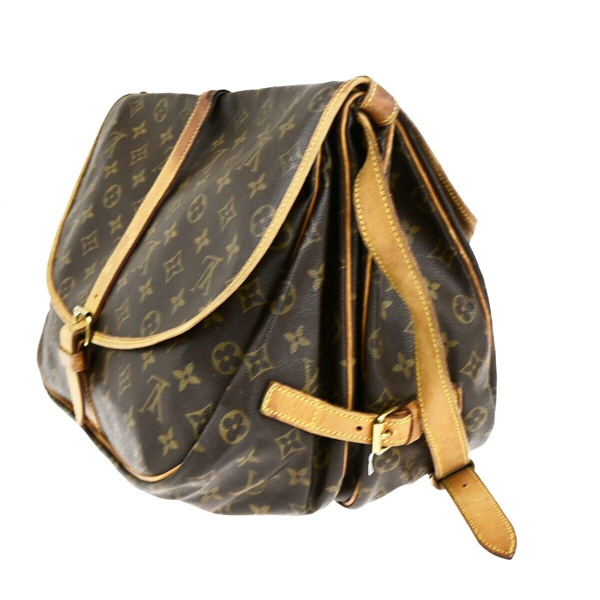LOUIS VUITTON Saumur 35 Shoulder Bag Monogram Leather BN France M42254 33EC935