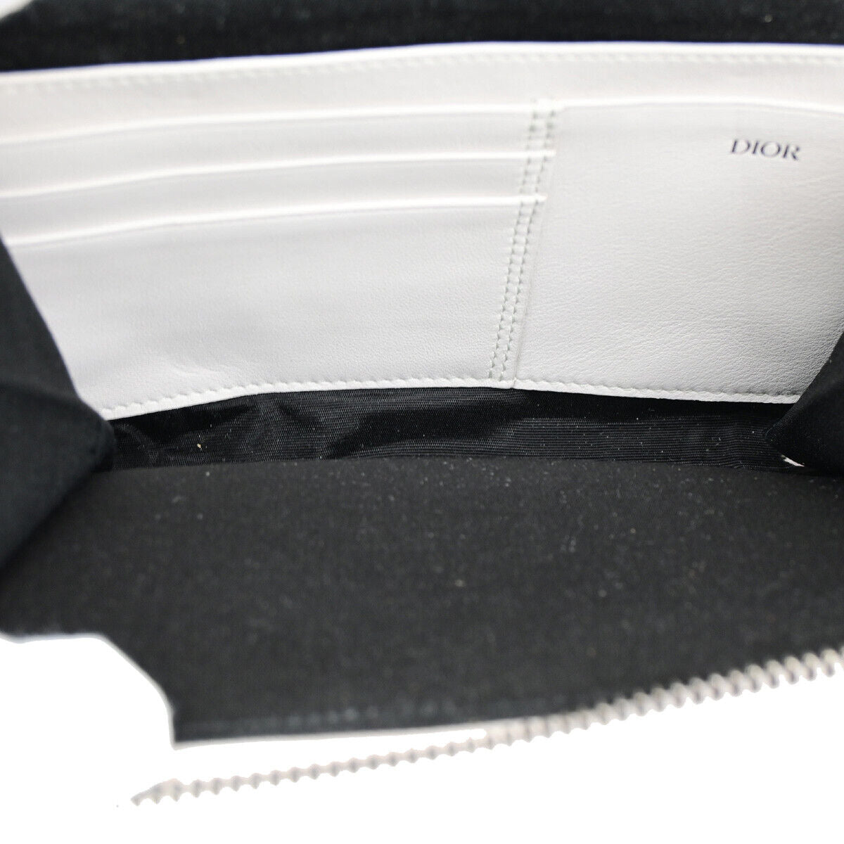 CHRISTIAN DIOR Logo Mini Shoulder Bag Leather White SHW Italy 22YG013