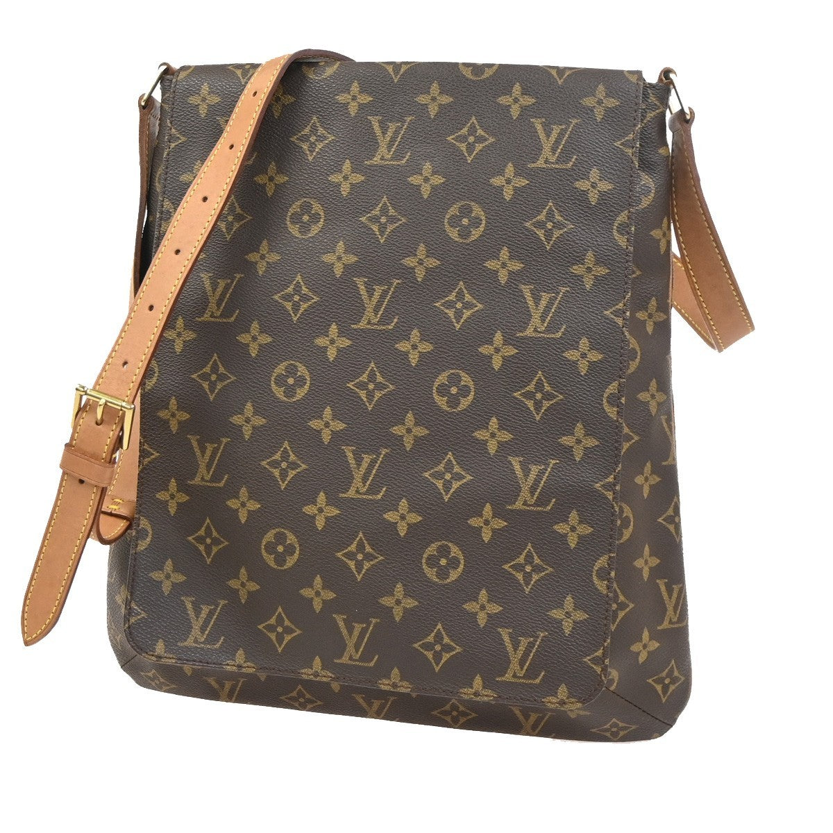 LOUIS VUITTON Musette Shoulder Bag Monogram Leather Brown France M51256 72KC826