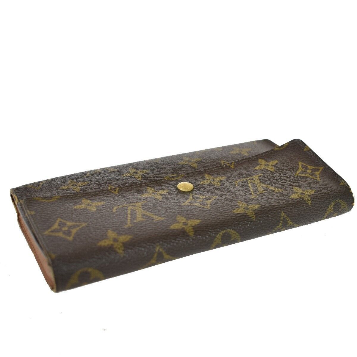 LOUIS VUITTON International Long Trifold Wallet Monogram Brown M61215 05YB794