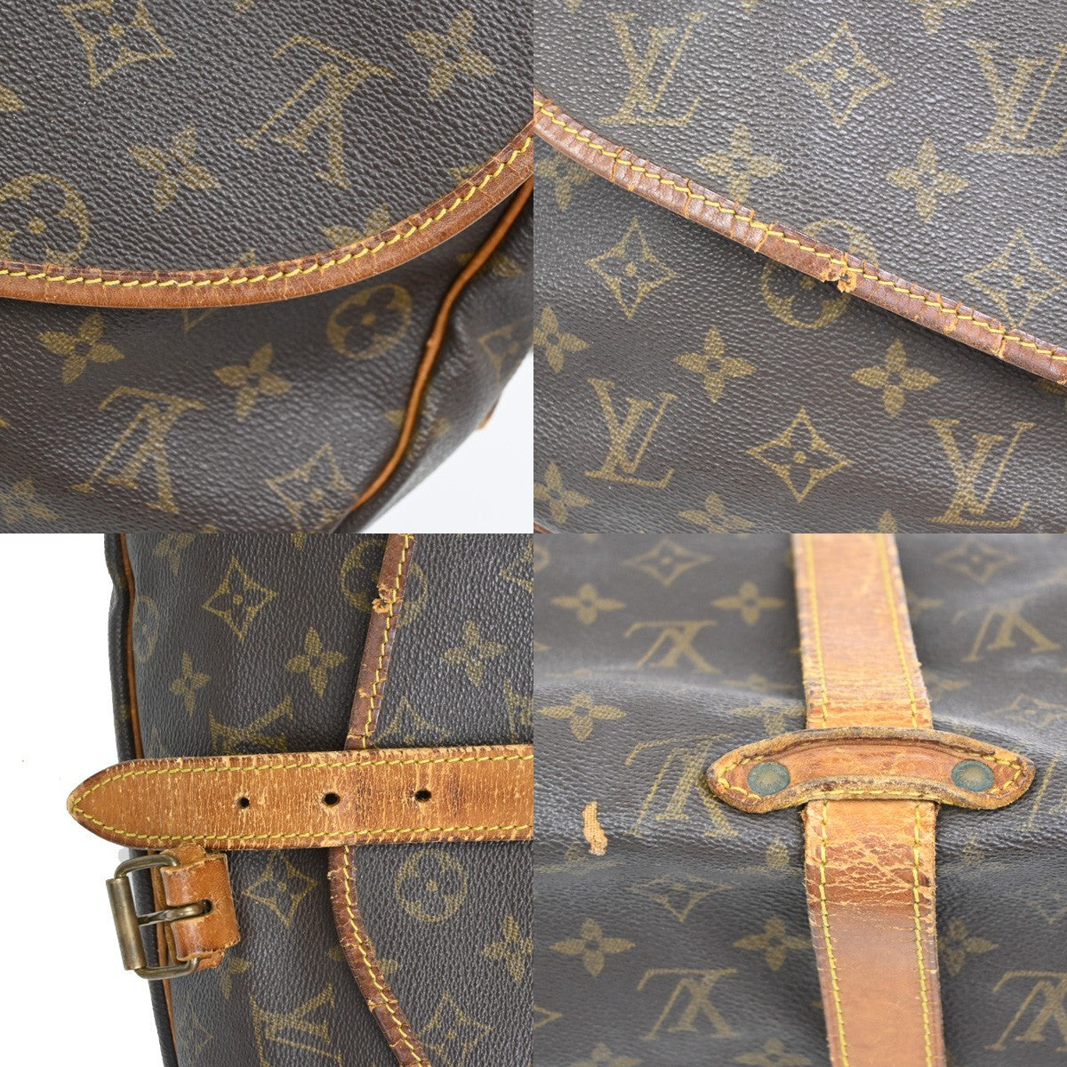 LOUIS VUITTON Saumur 35 Shoulder Bag Monogram Leather BN France M42254 65TA681