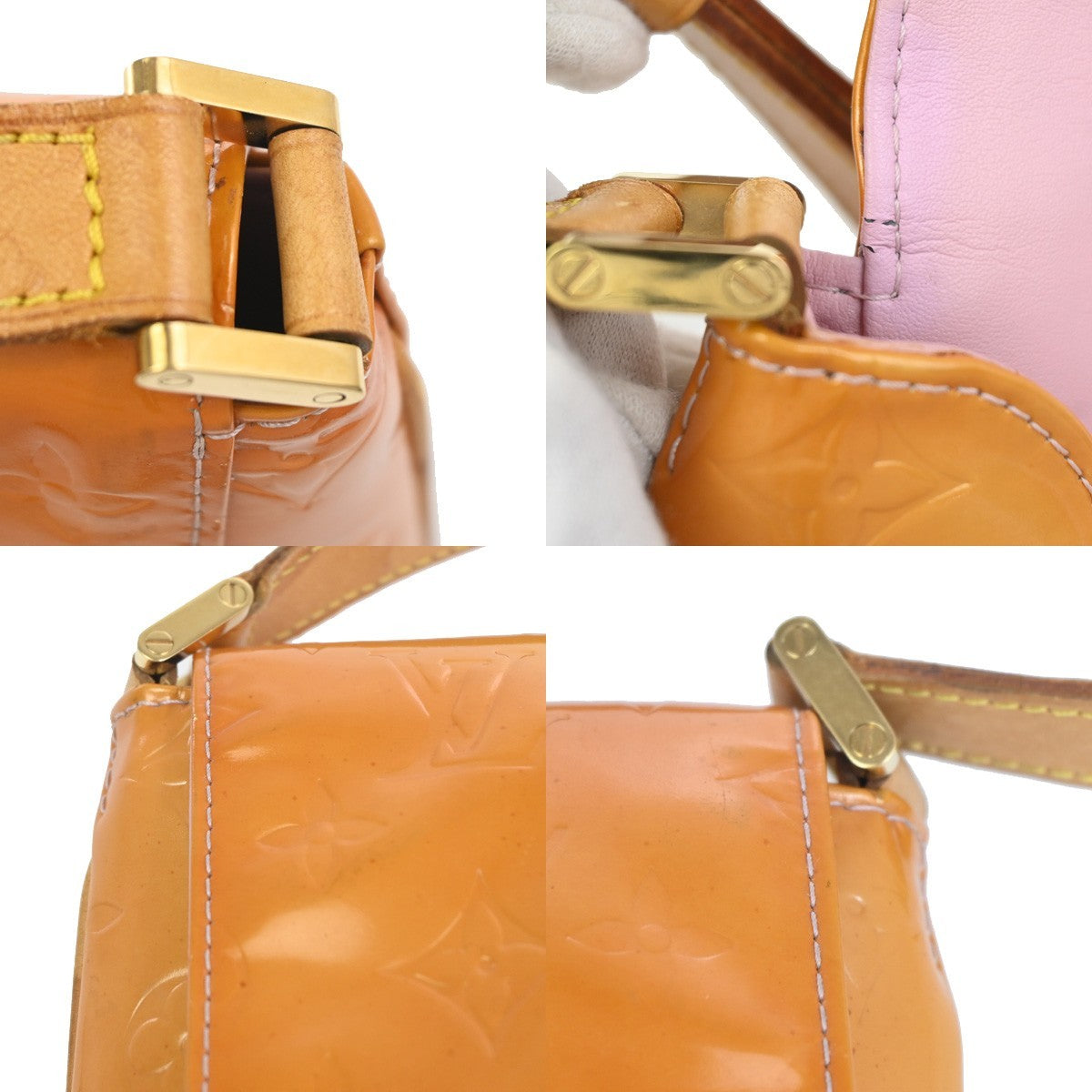 LOUIS VUITTON Thompson Street Shoulder Bag Monogram Vernis Rose M91070 61KC798