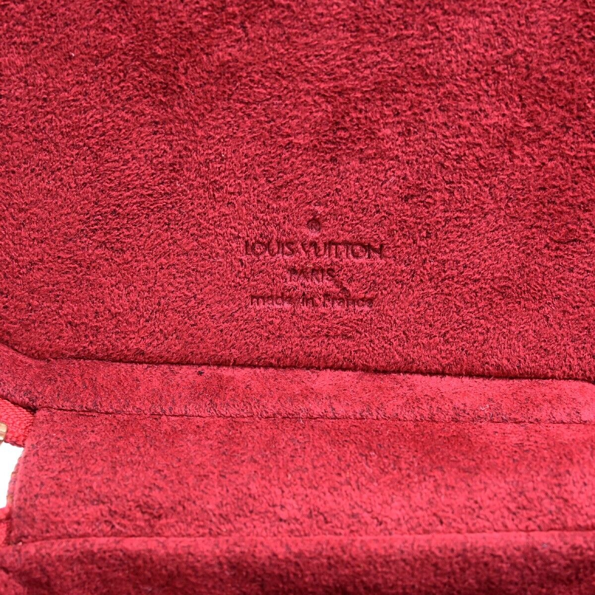 LOUIS VUITTON LV Logo Cannes Hand Vanity Bag Epi Leather Red M48037 35EC873