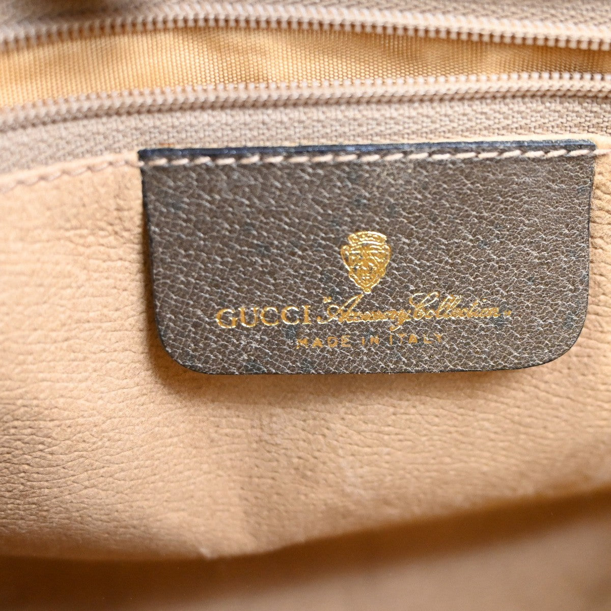 GUCCI Logo GG Pattern Sherry Shoulder Bag PVC Leather Brown Italy 32KC661