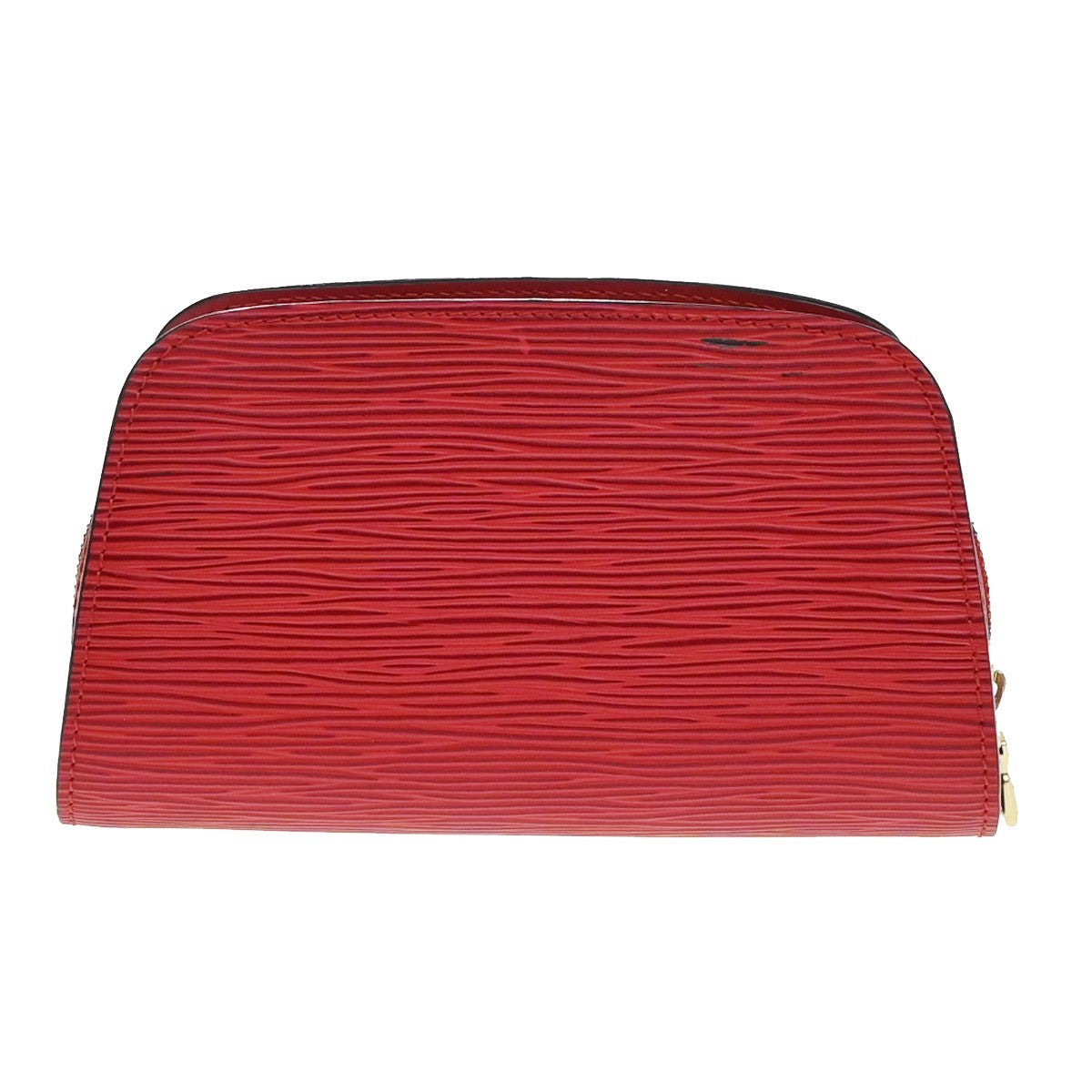 LOUIS VUITTON LV Logo Dauphine PM Pouch Bag Epi Leather Red M48447 02KP136