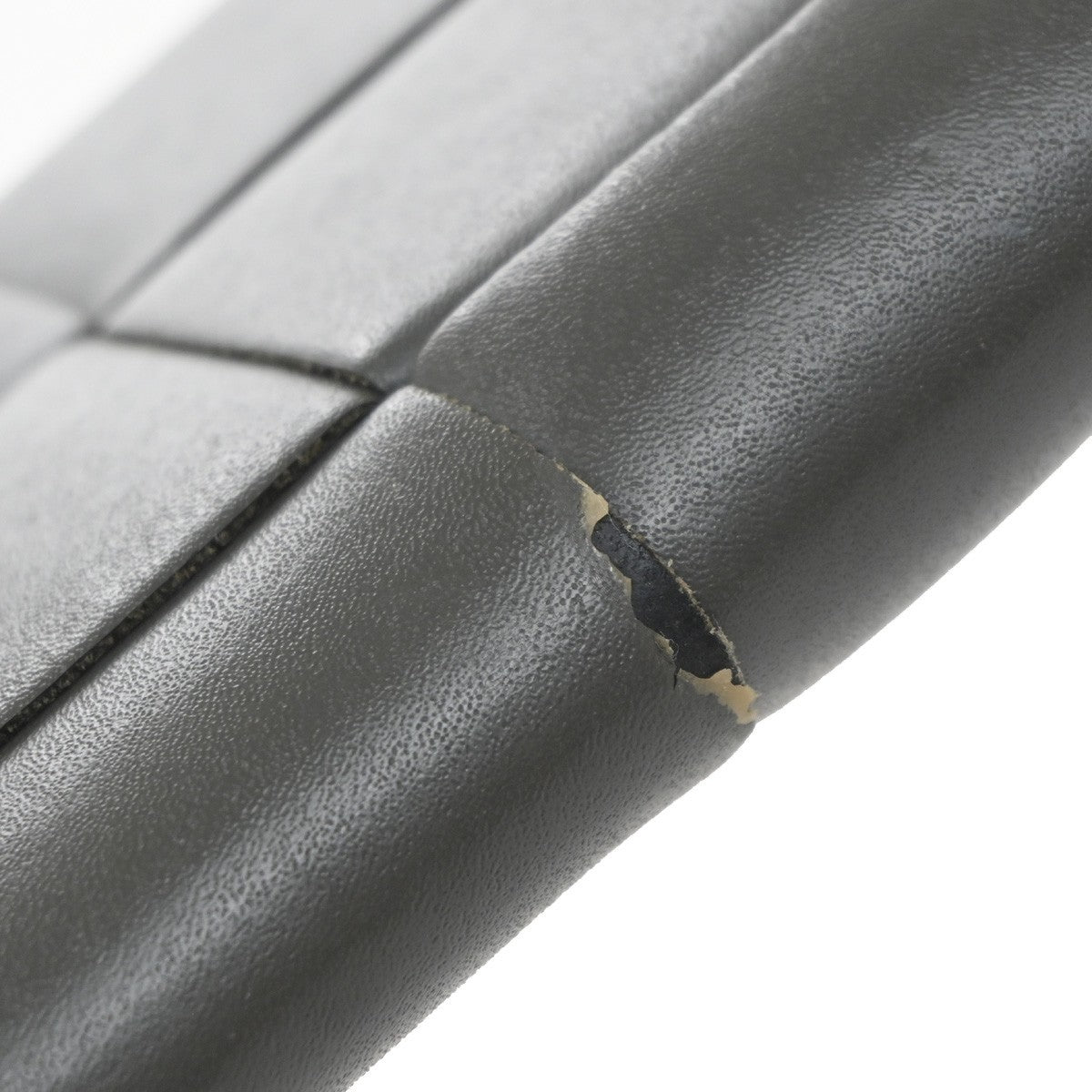 BOTTEGA VENETA Logo Cassette Zip Around Long Wallet Leather Gray Italy 30KP021