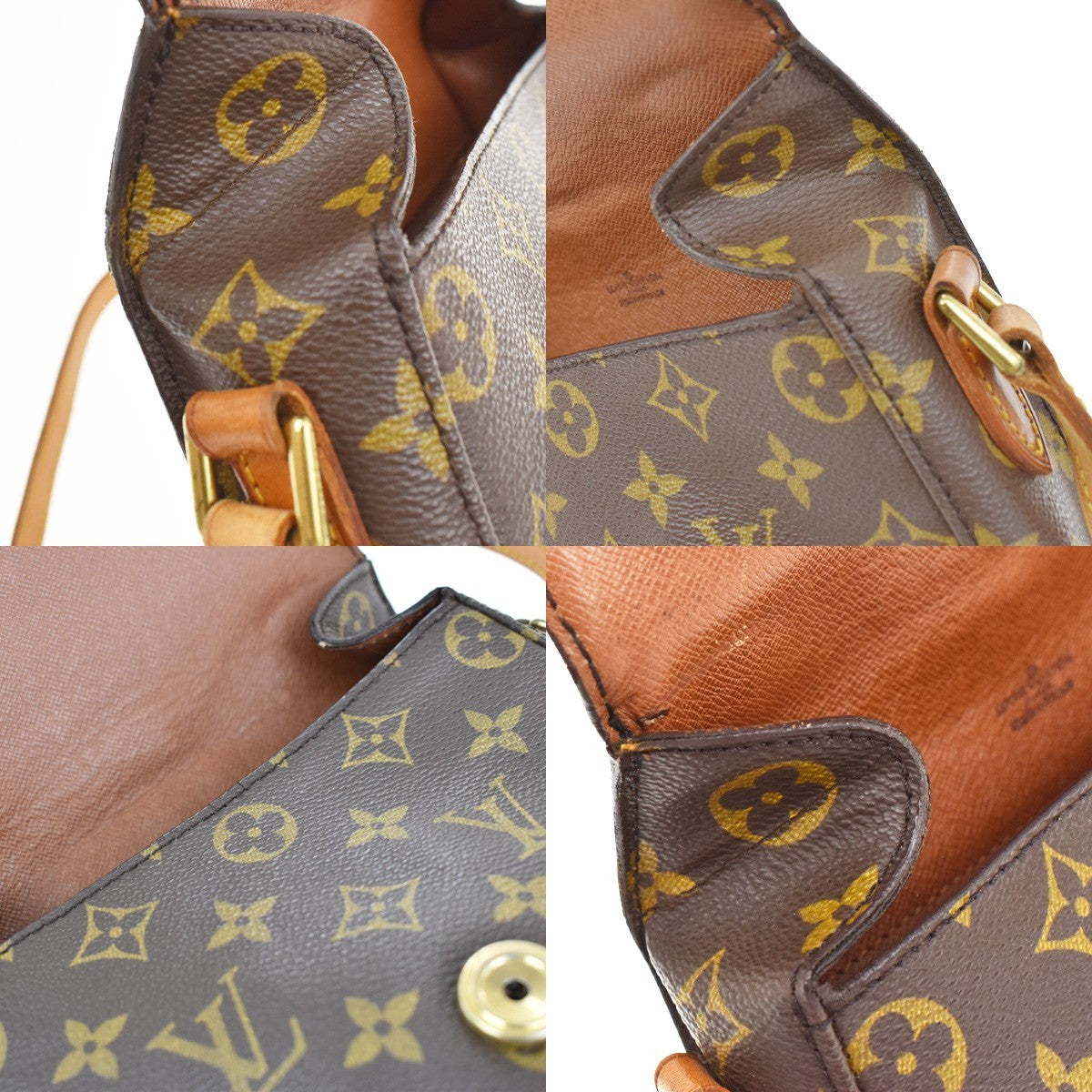 LOUIS VUITTON Saint Cloud MM Shoulder Bag Monogram Leather Brown M51243 36KB309