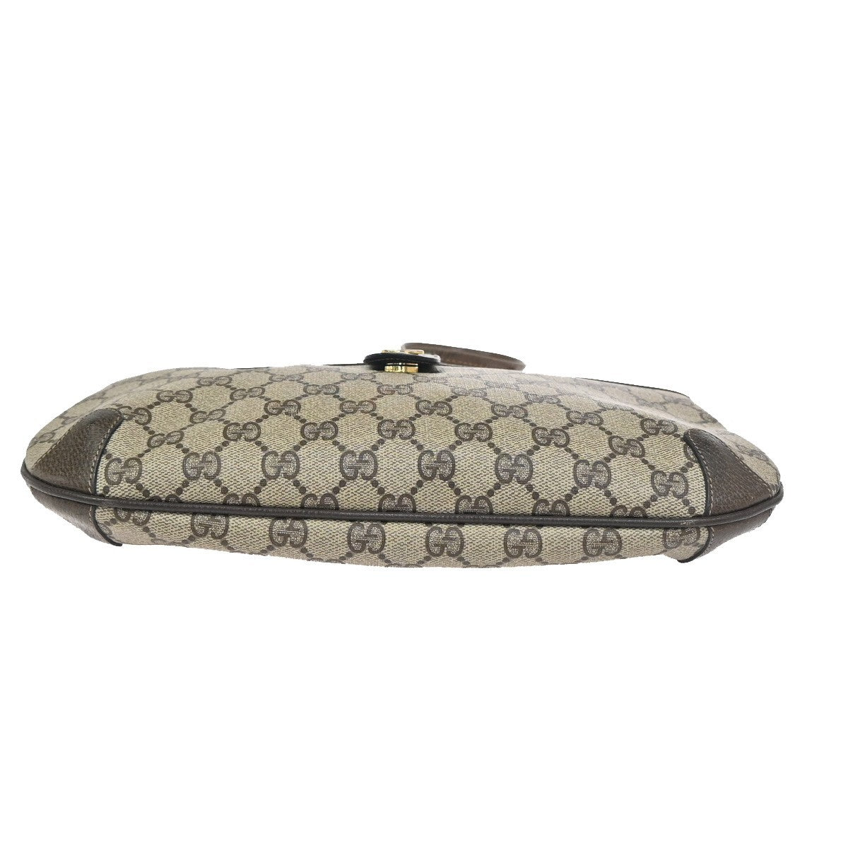 GUCCI Sherry GG Pattern Shoulder Bag PVC Leather Brown GHW Italy 61ZA324