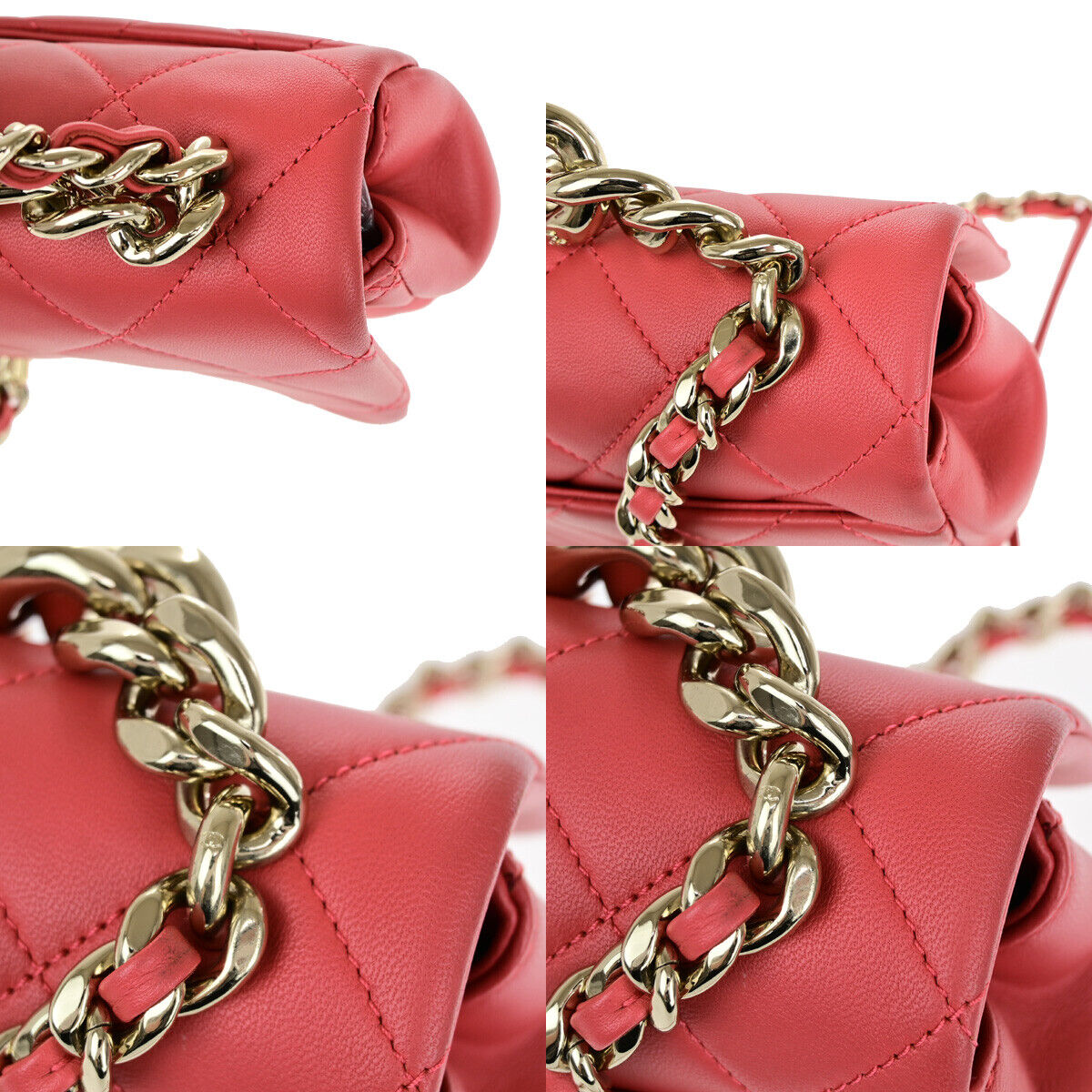 CHANEL CC Matelasse 23 2Way Chain Shoulder Hand Bag Leather Pink GHW 880RJ949