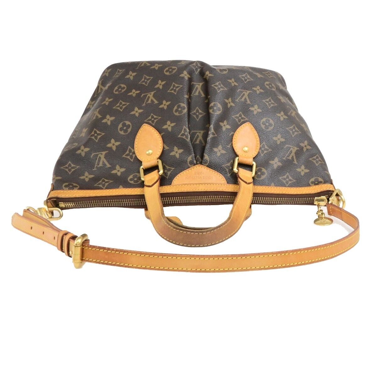 LOUIS VUITTON Palermo PM Shoulder Hand Bag Monogram Leather Brown M40145 21EE061