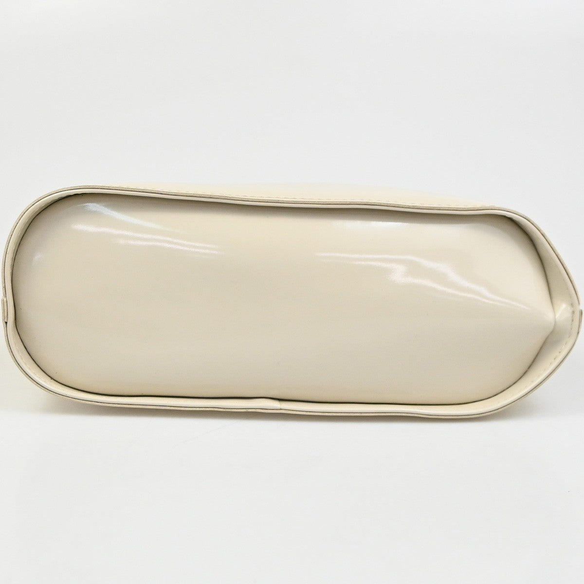 BALENCIAGA Logo Women Mini Hand Bag Patent Leather White Ivory 02ZA250