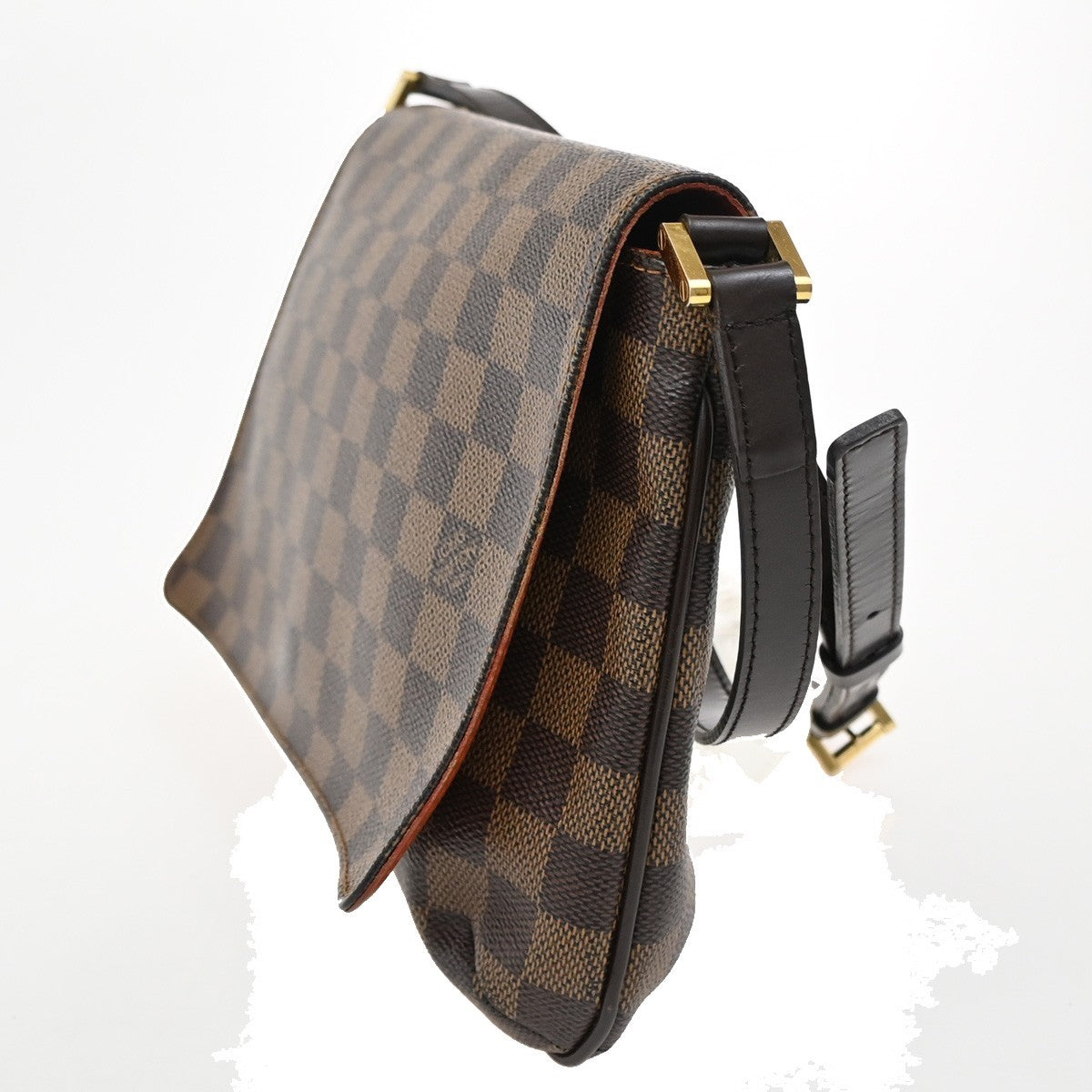 LOUIS VUITTON Musette Tango Long Shoulder Bag Damier Ebene Brown N51301 77FC159