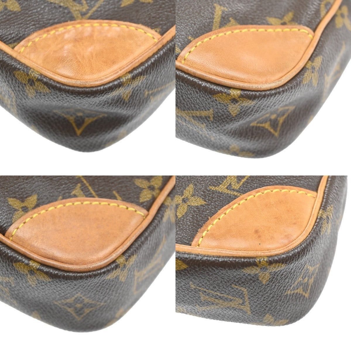 LOUIS VUITTON Danube Shoulder Bag Monogram Leather Brown France M45266 82MA554