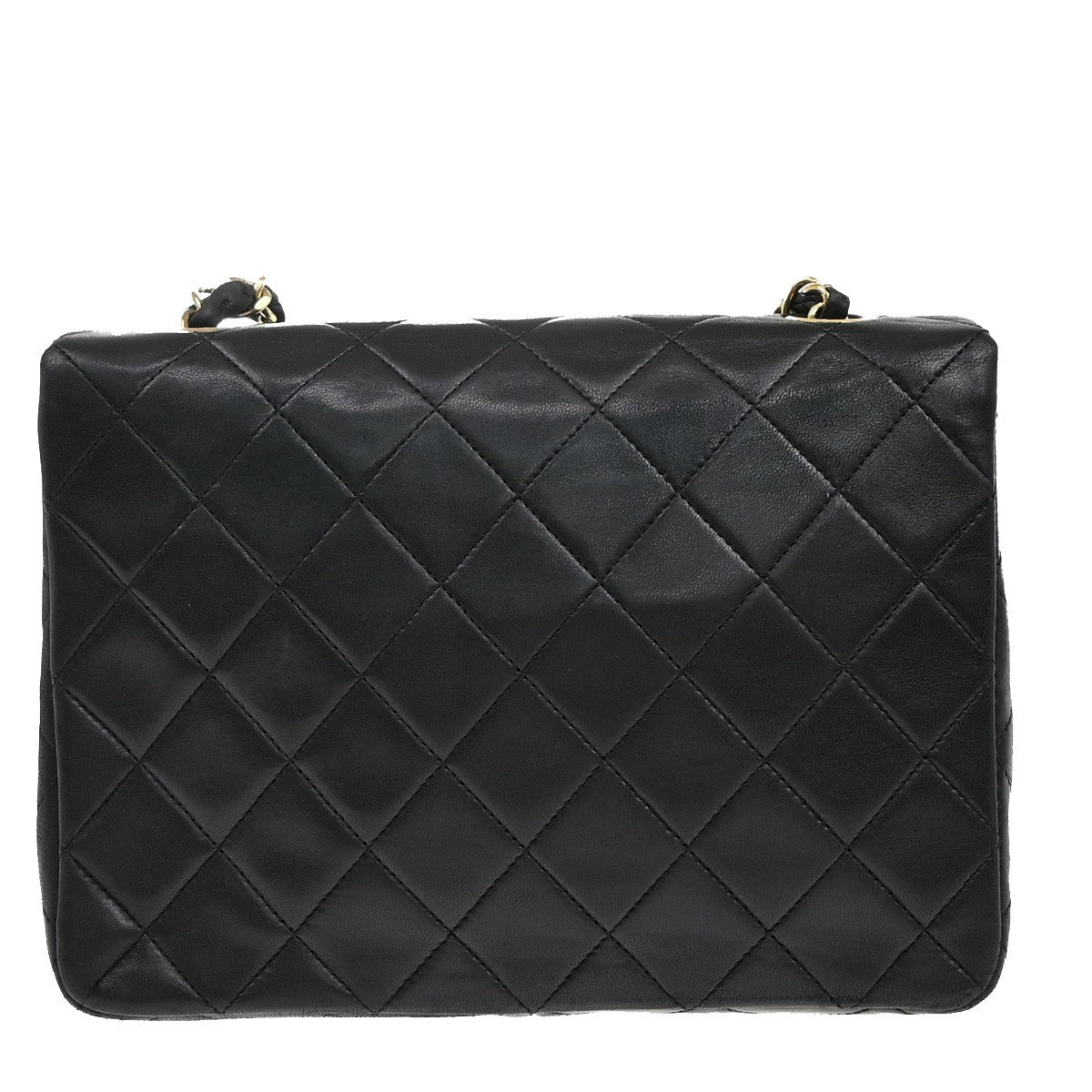 CHANEL CC Mini Matelasse Chain Shoulder Bag Leather Black GHW Vintage 321RF614