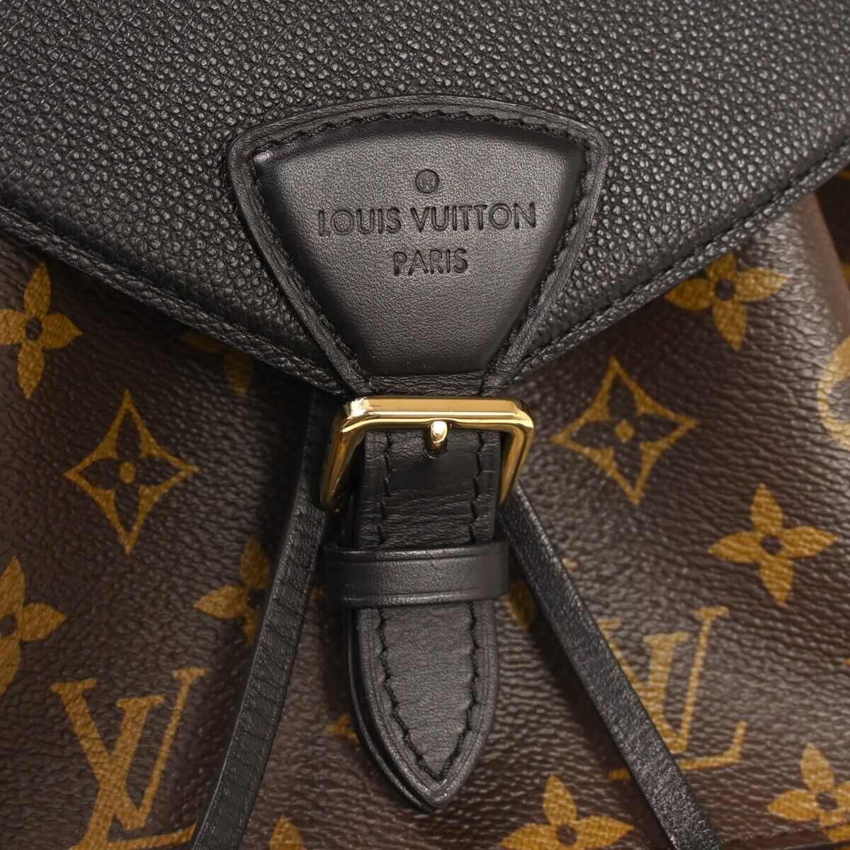 LOUIS VUITTON Montsouris PM Backpack Bag Monogram Leather Brown M45515 321RH692