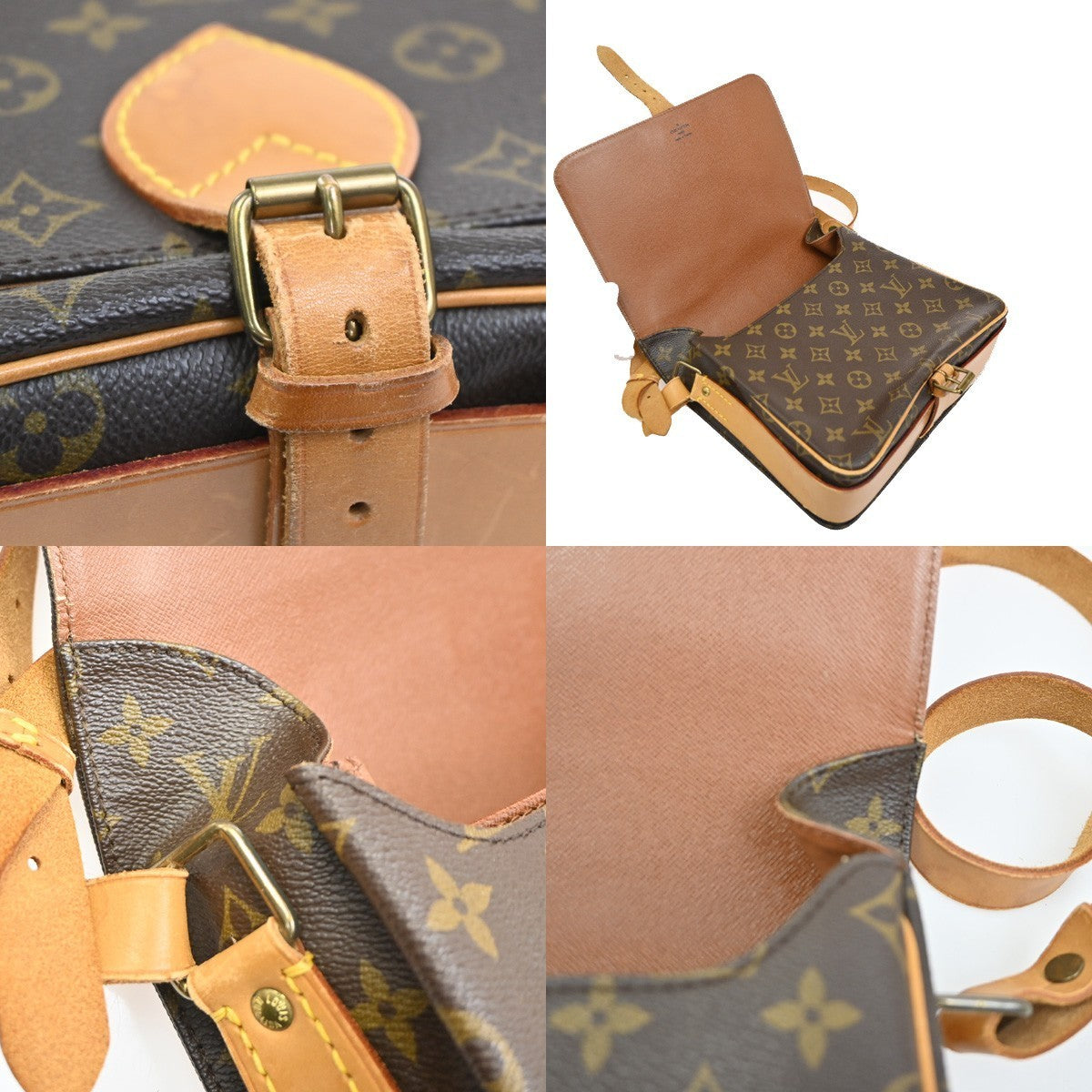 LOUIS VUITTON Cartouchiere GM Shoulder Bag Monogram Leather Brown M51252 72CA570
