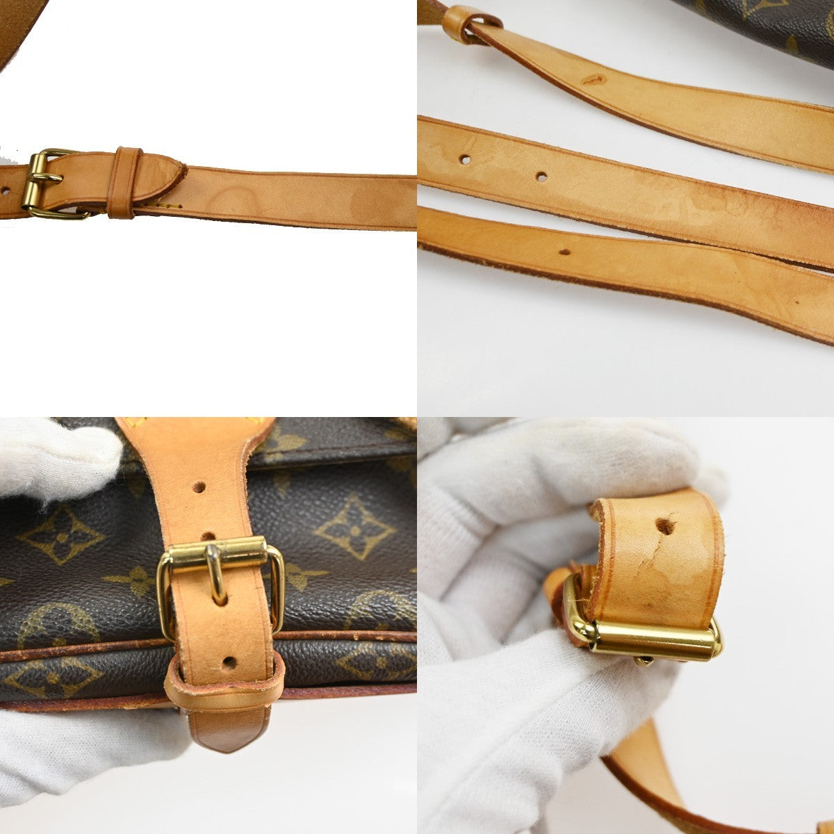 LOUIS VUITTON Cartouchiere MM Shoulder Bag Monogram Leather Brown M51253 78SA065