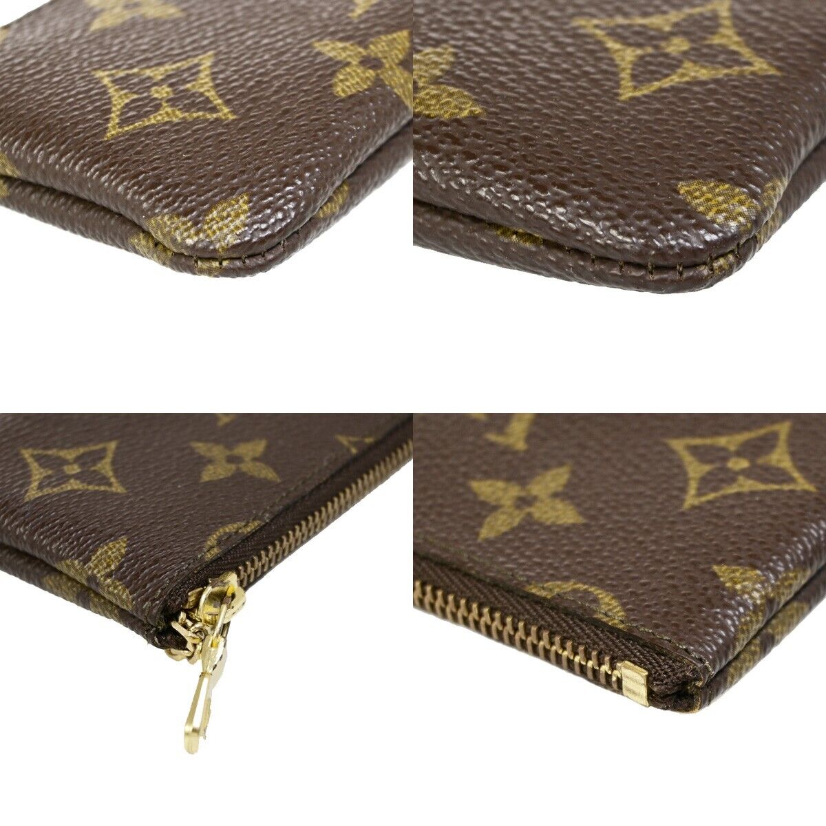 LOUIS VUITTON Pochette Cles Coin Wallet Monogram Leather Brown M62650 65EB803