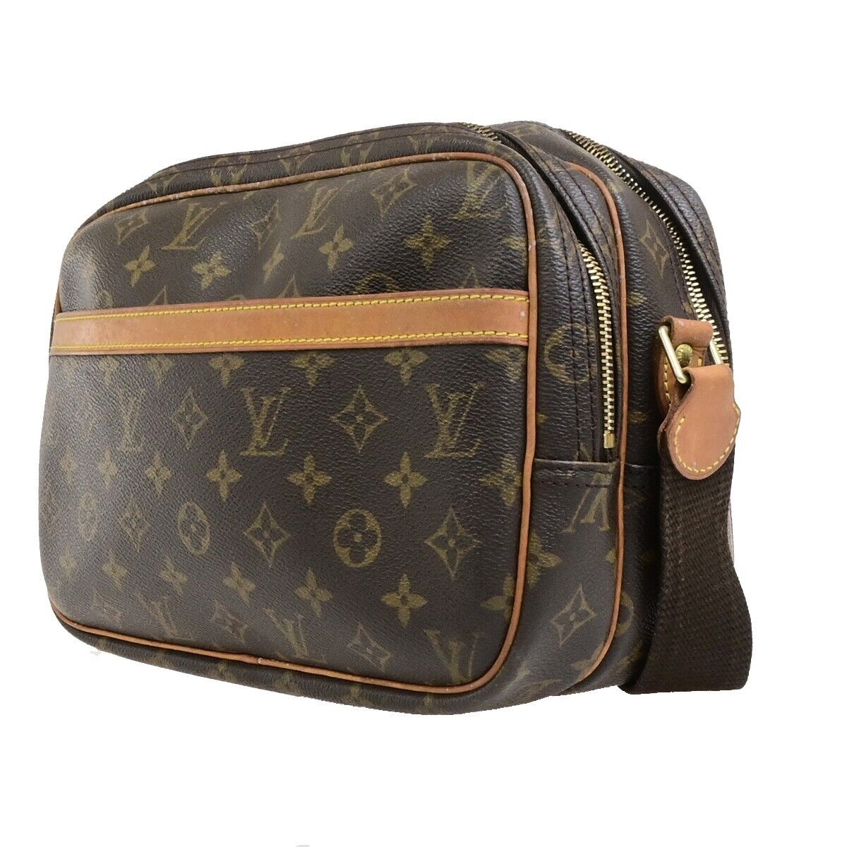 LOUIS VUITTON Reporter PM Crossbody Shoulder Bag Monogram Leather M45254 80ED531
